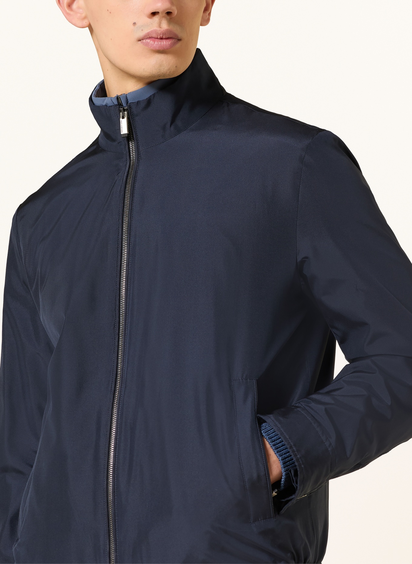 PAUL & SHARK Zijden blouson: DONKERBLAUW