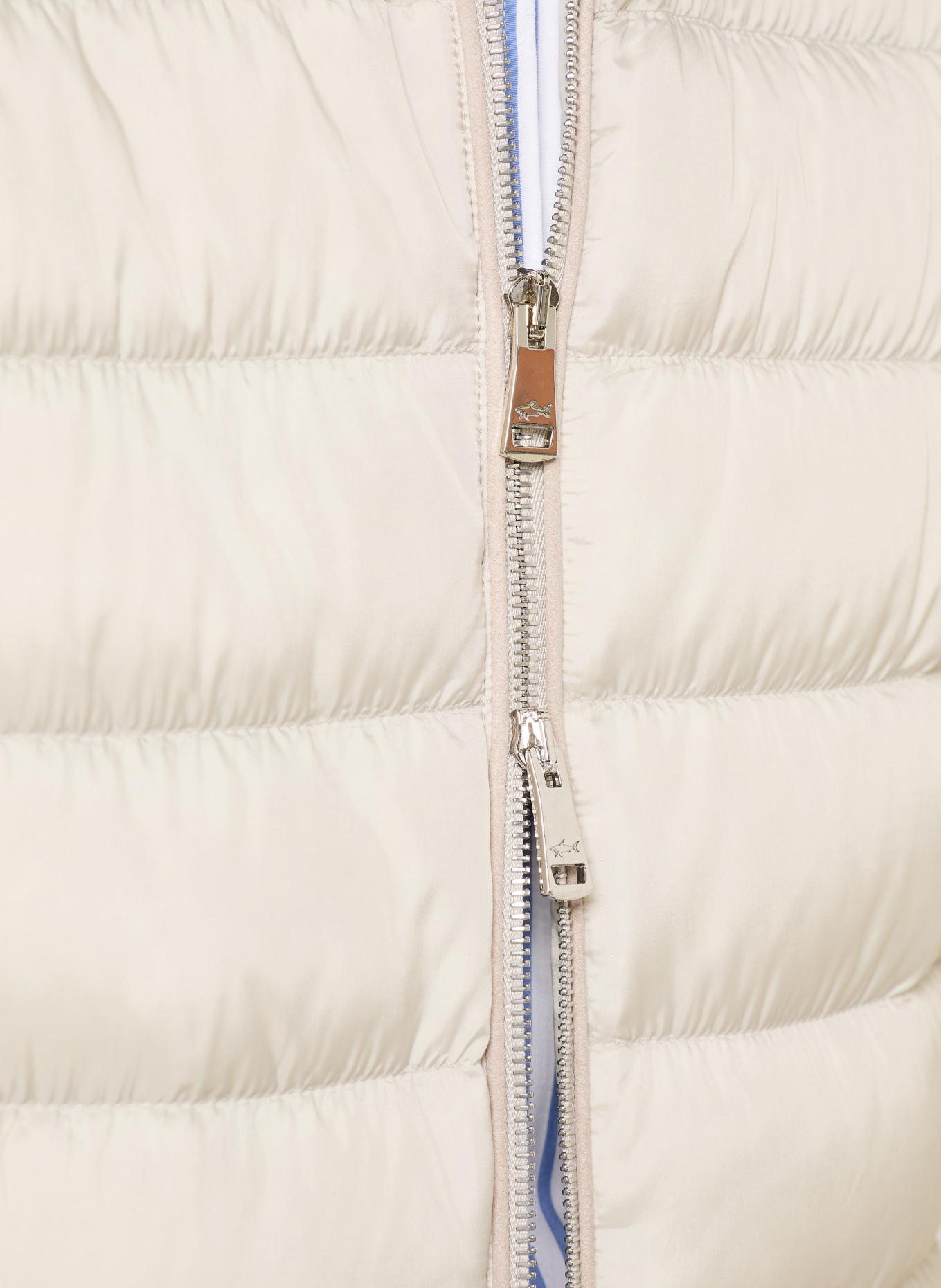 PAUL & SHARK Lichtgewicht donsjack met afneembare mouwen: BEIGE / CRÈME