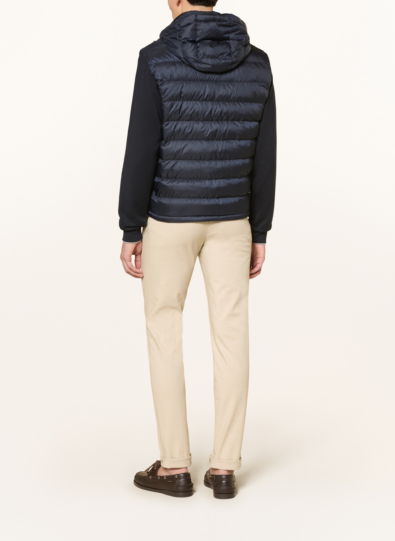 PAUL & SHARK Lightweight-Daunenjacke mit abnehmbaren Ärmeln: DUNKELBLAU