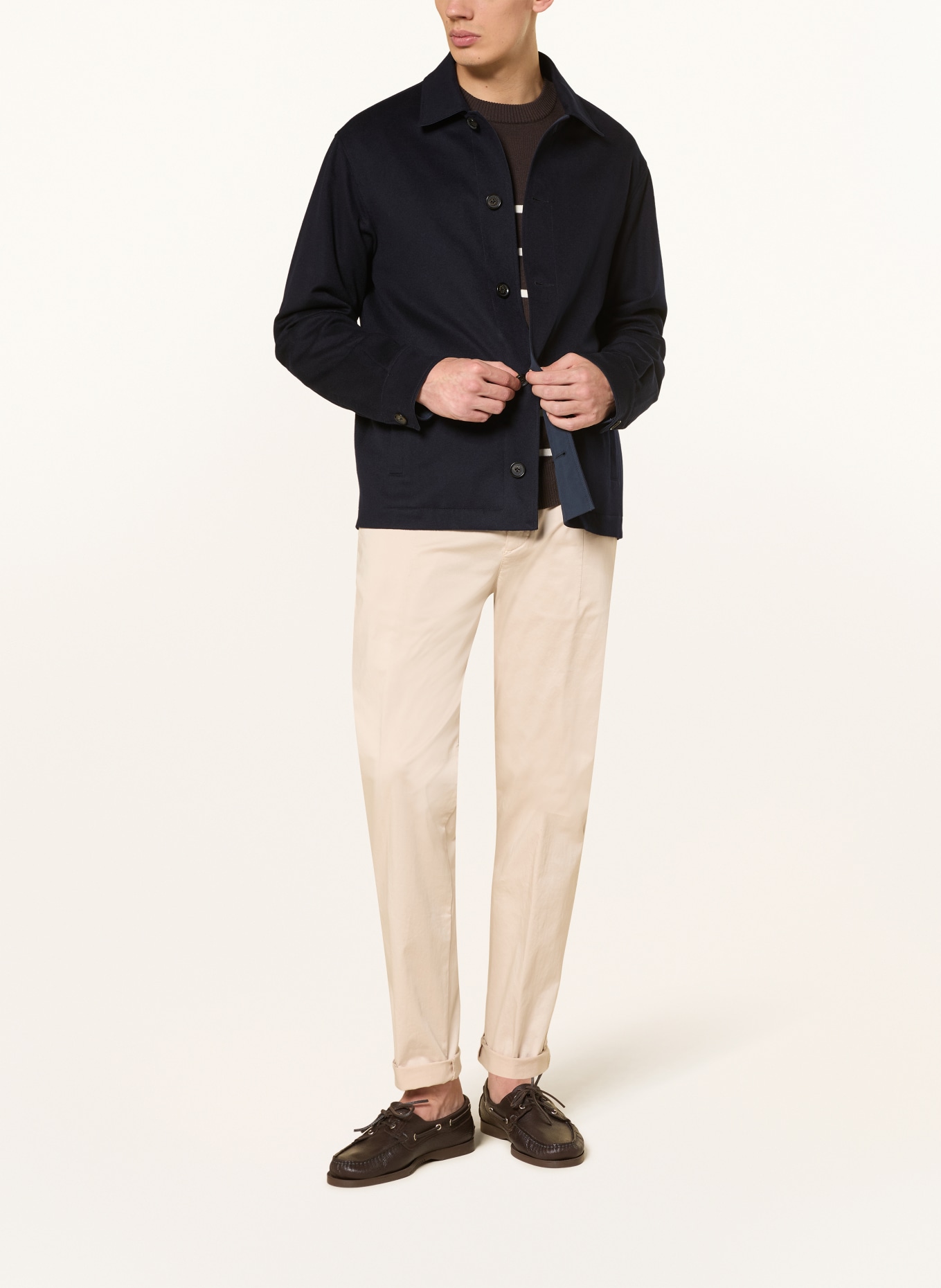 PAUL & SHARK Odwracalna kurtka z kaszmiru: GRANATOWY