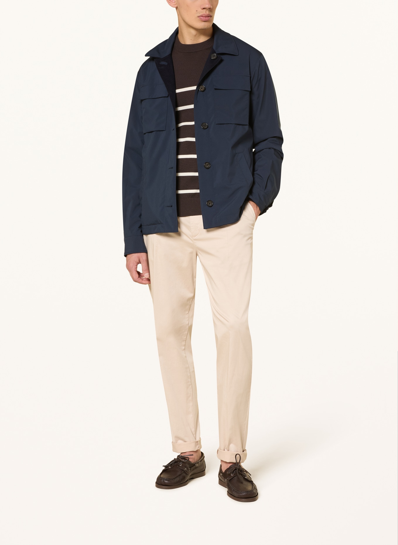 PAUL & SHARK Odwracalna kurtka z kaszmiru: GRANATOWY