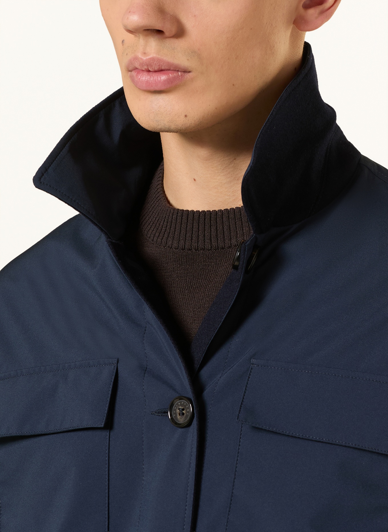 PAUL & SHARK Odwracalna kurtka z kaszmiru: GRANATOWY