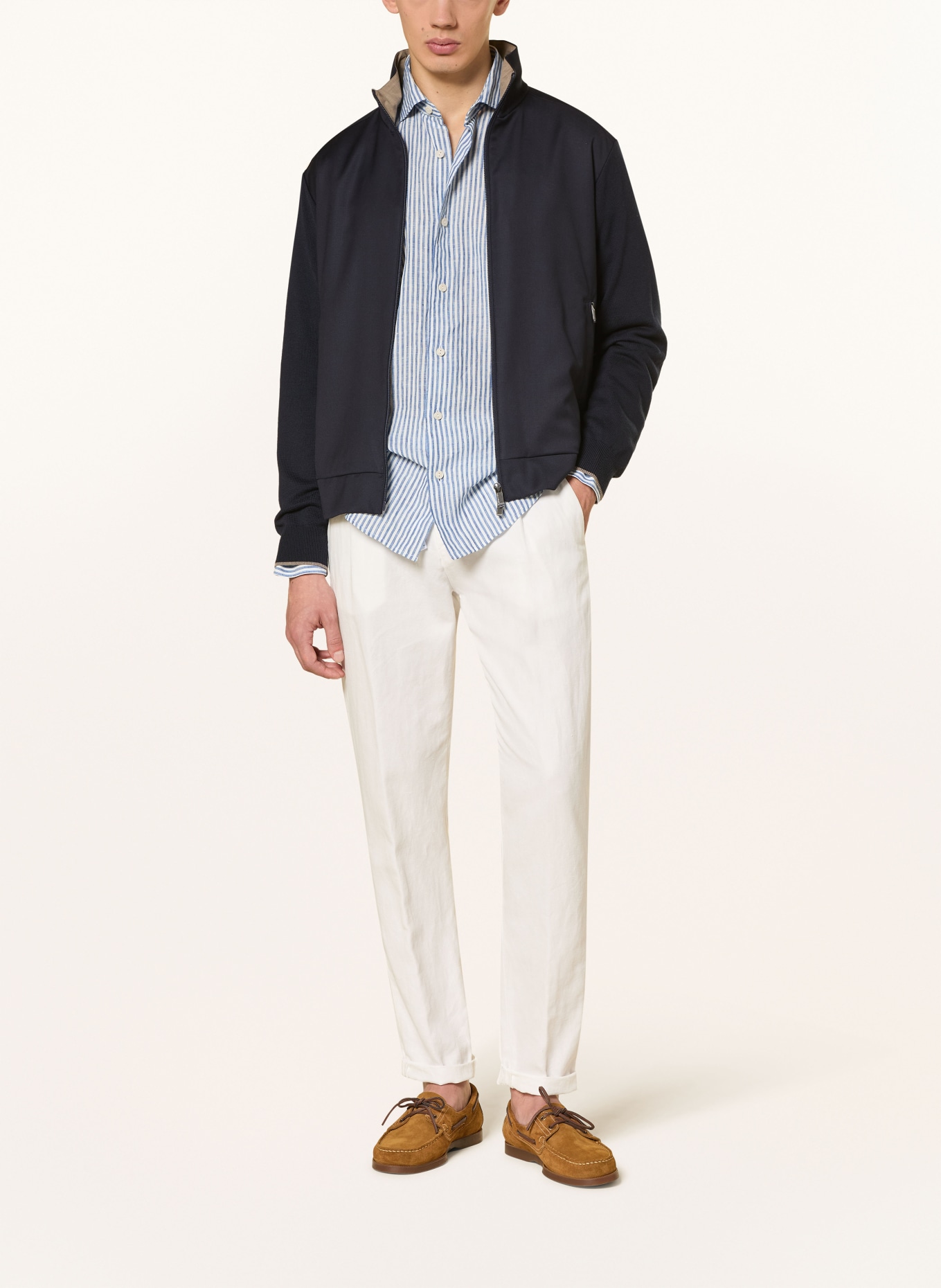 PAUL & SHARK Blouson im Materialmix: DUNKELBLAU