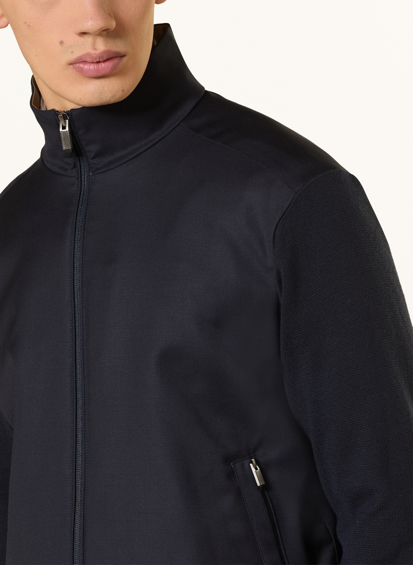 PAUL & SHARK Blouson im Materialmix: DUNKELBLAU