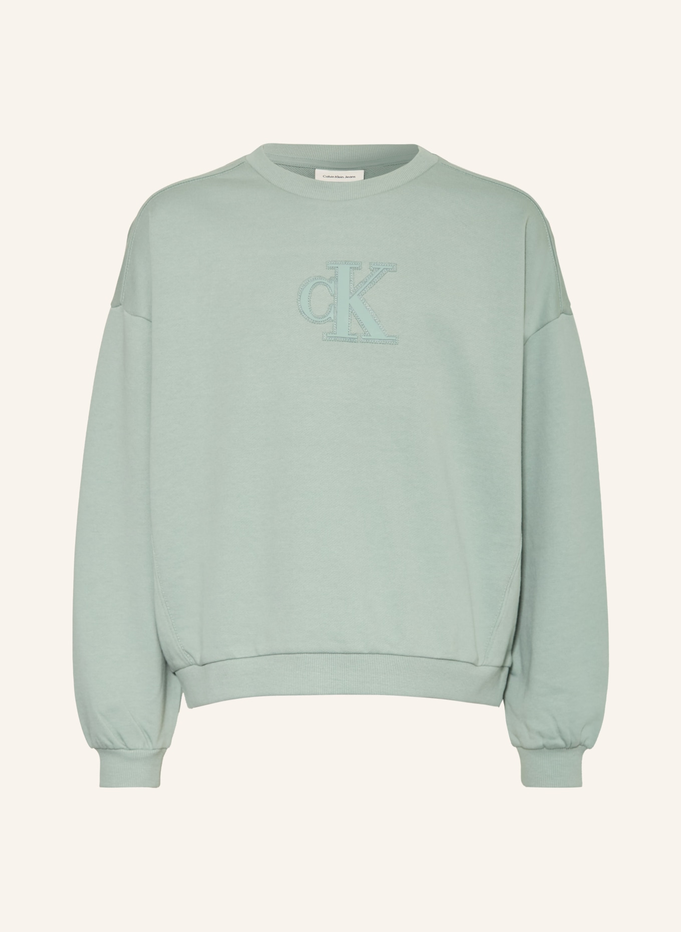 Calvin Klein sweat-shirt: VERT CLAIR