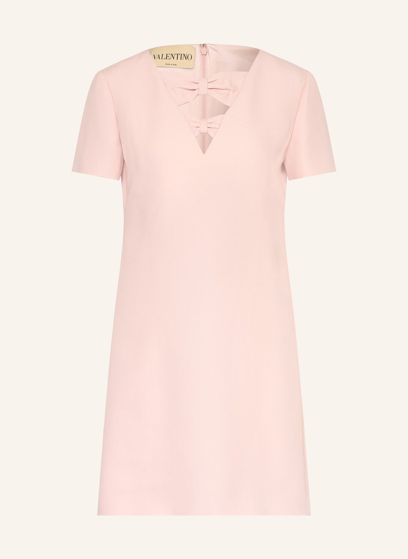 VALENTINO Robe fourreau en soie: ROSÉ