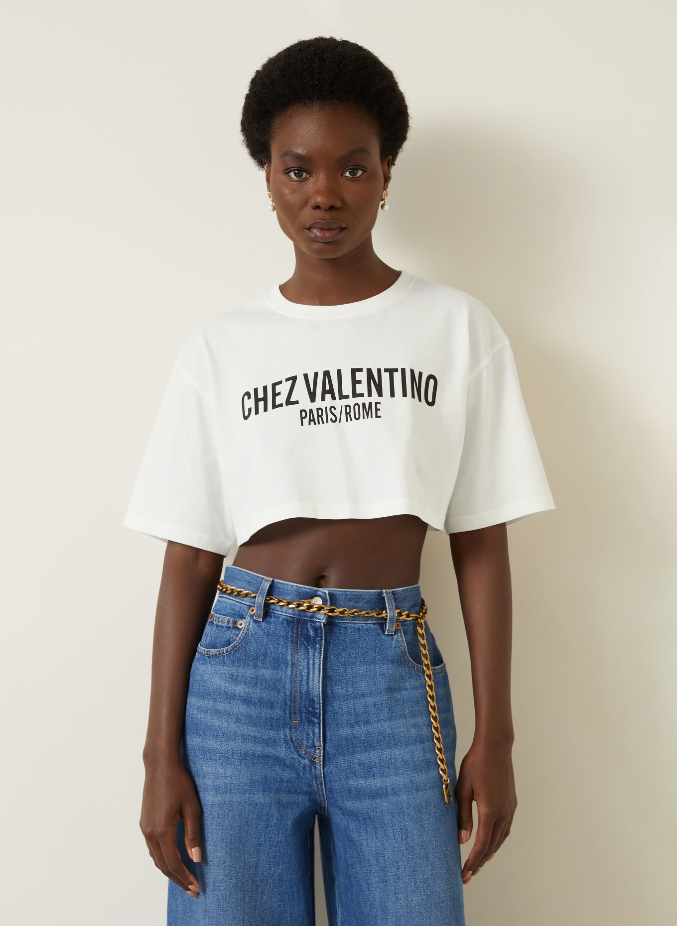 VALENTINO T-shirt court: BLANC