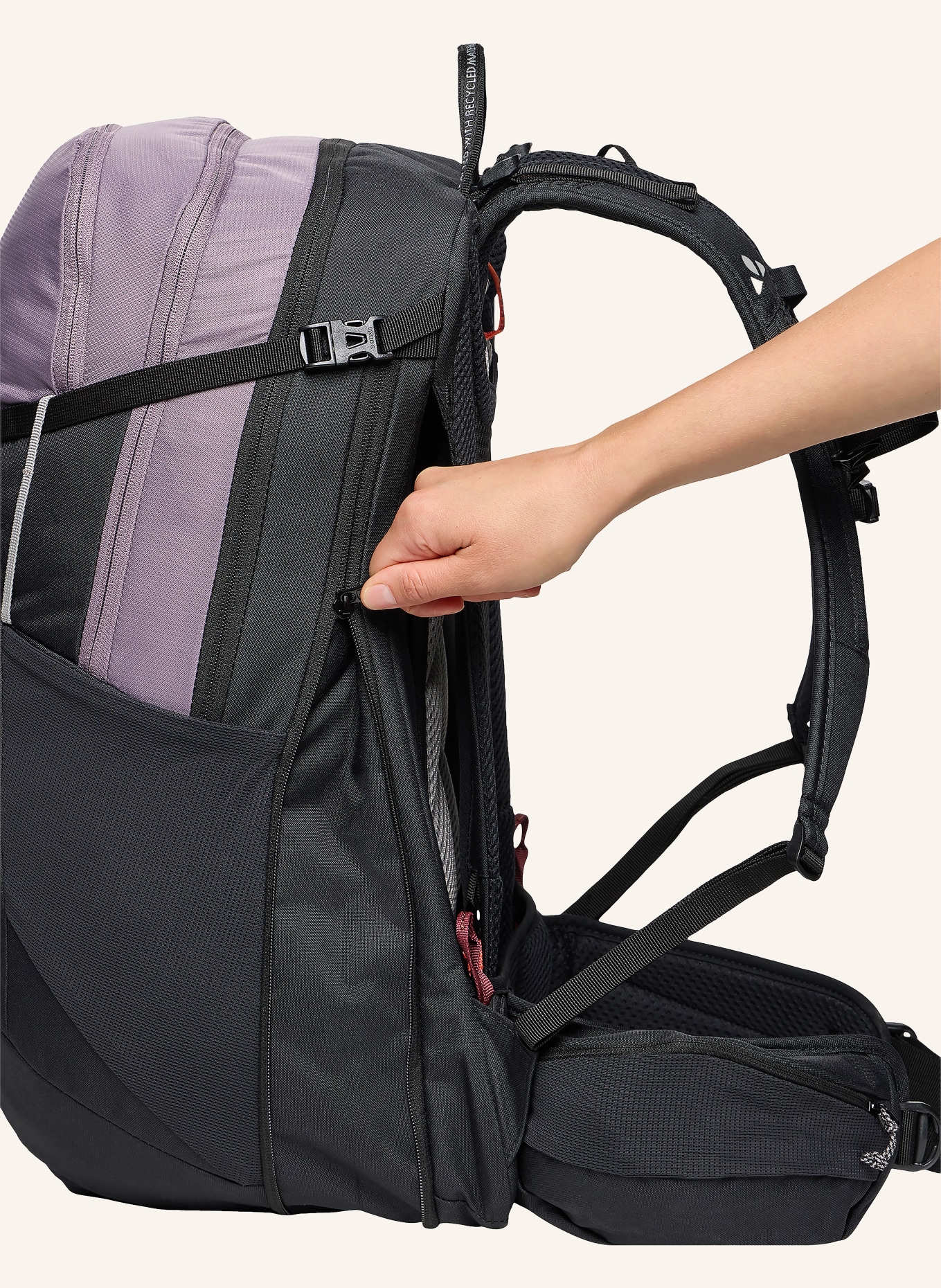 VAUDE Rucksack WIZARD 24+4 28 l: SCHWARZ / ROSÉ