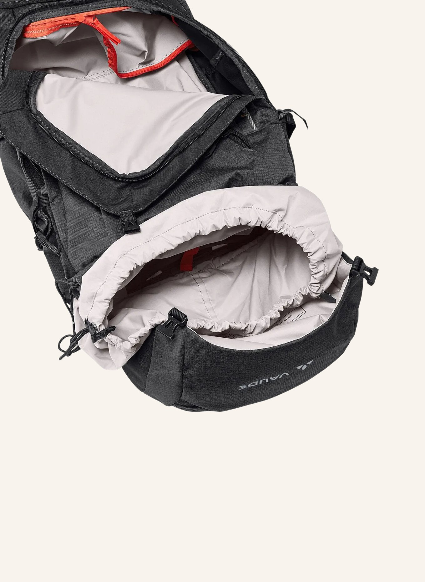 VAUDE ASYMMETRIC 42+8 L Backpack: BLACK