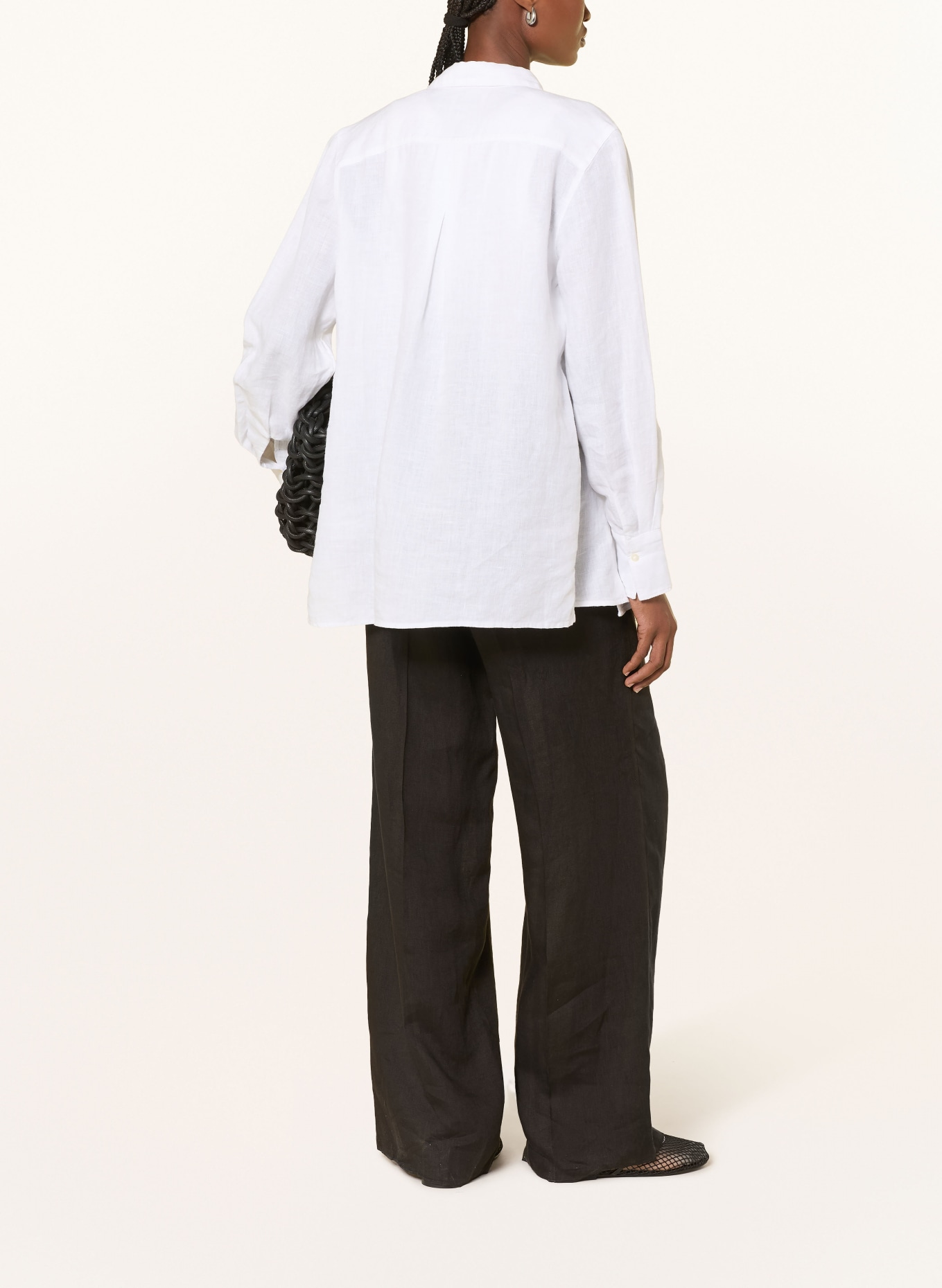 MARELLA Lněné kalhoty MLSSOLISTA: ČERNÁ