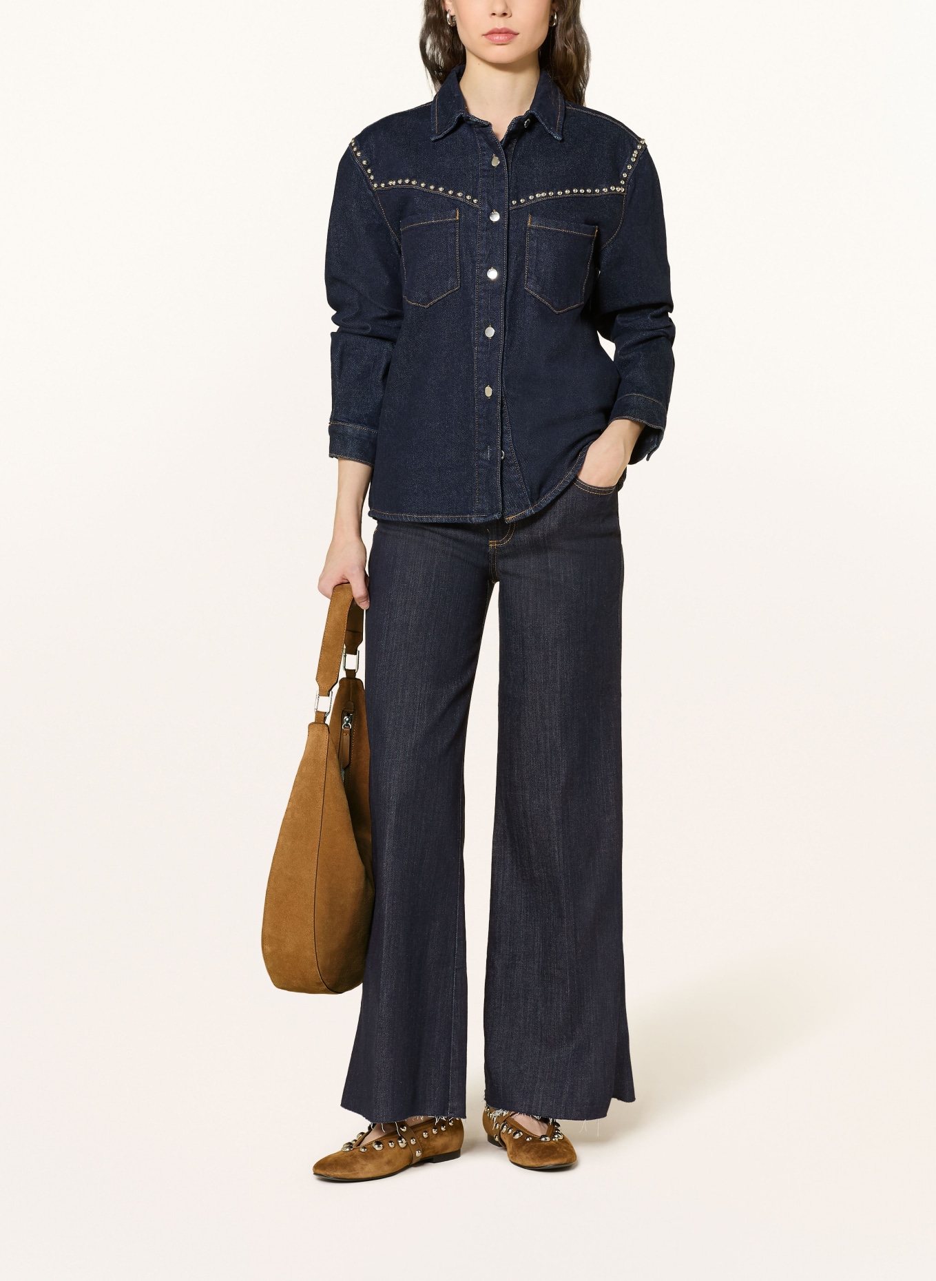 MARELLA Wide Leg Jeans MLSWLCROP: 003 cornflower