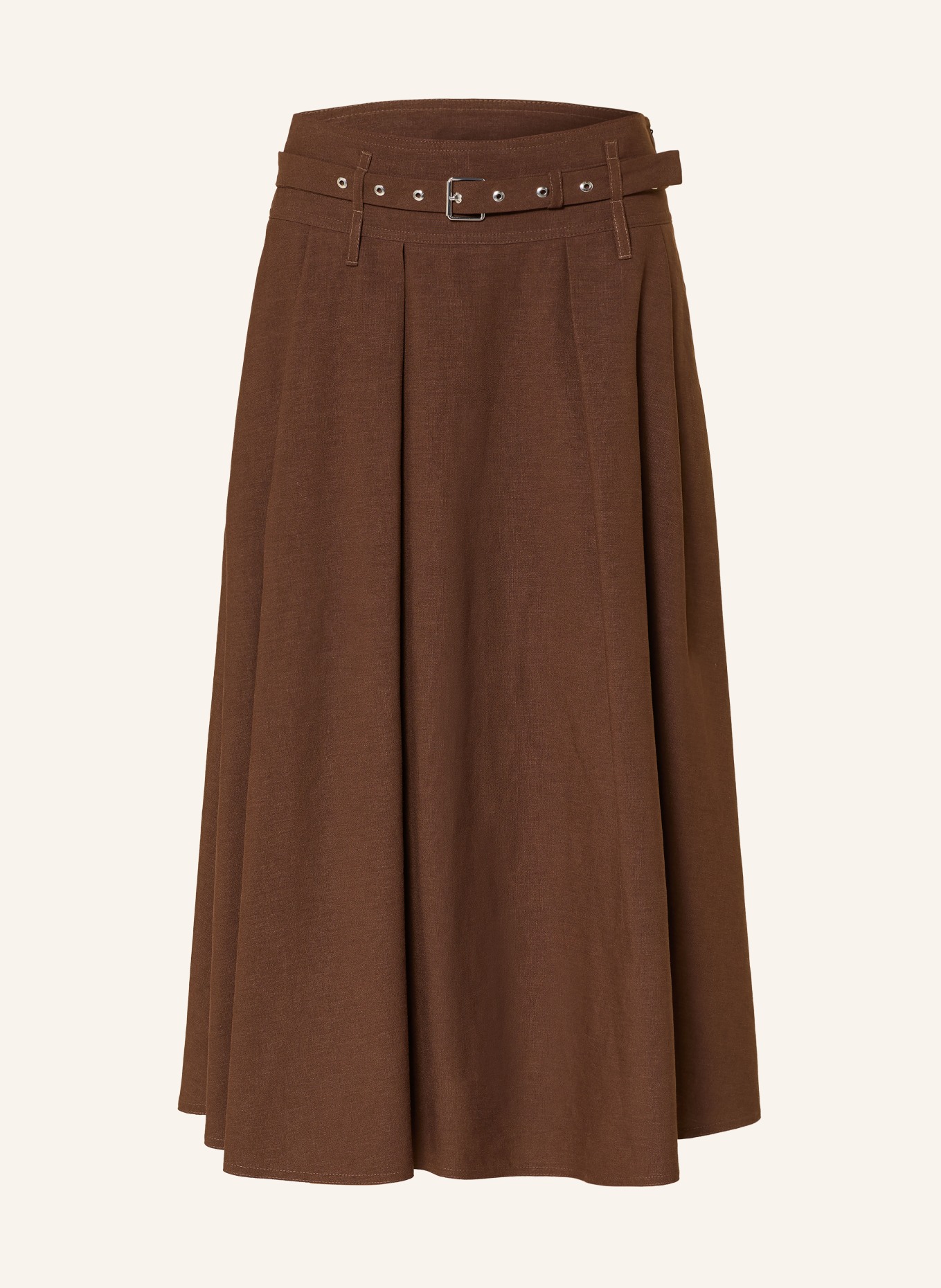 MARELLA Rock MANAGER mit Leinen: DUNKELBRAUN