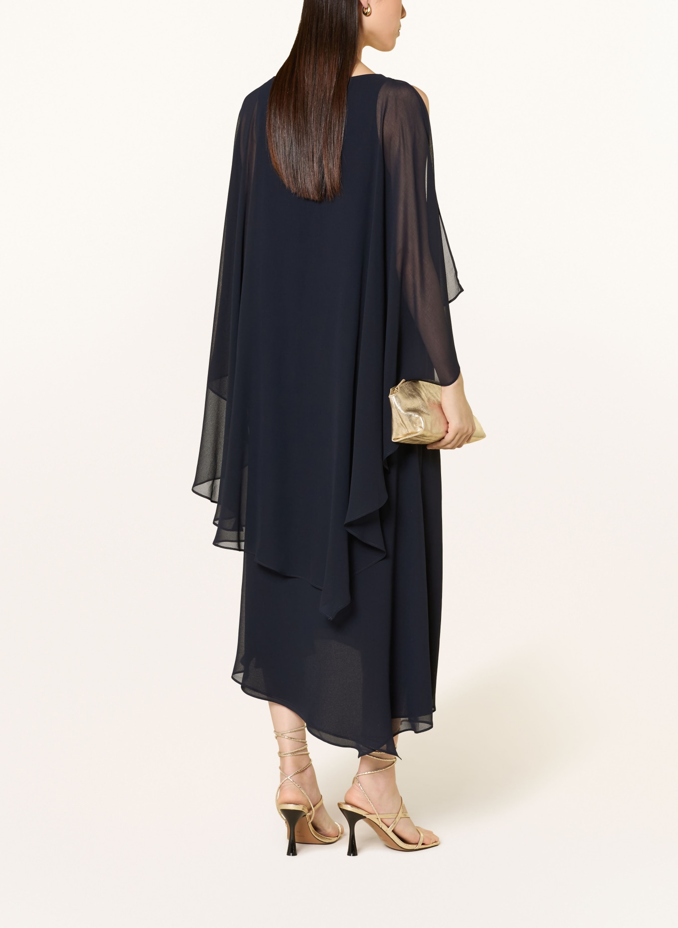 ELENA MIRO cocktailjurk: DONKERBLAUW