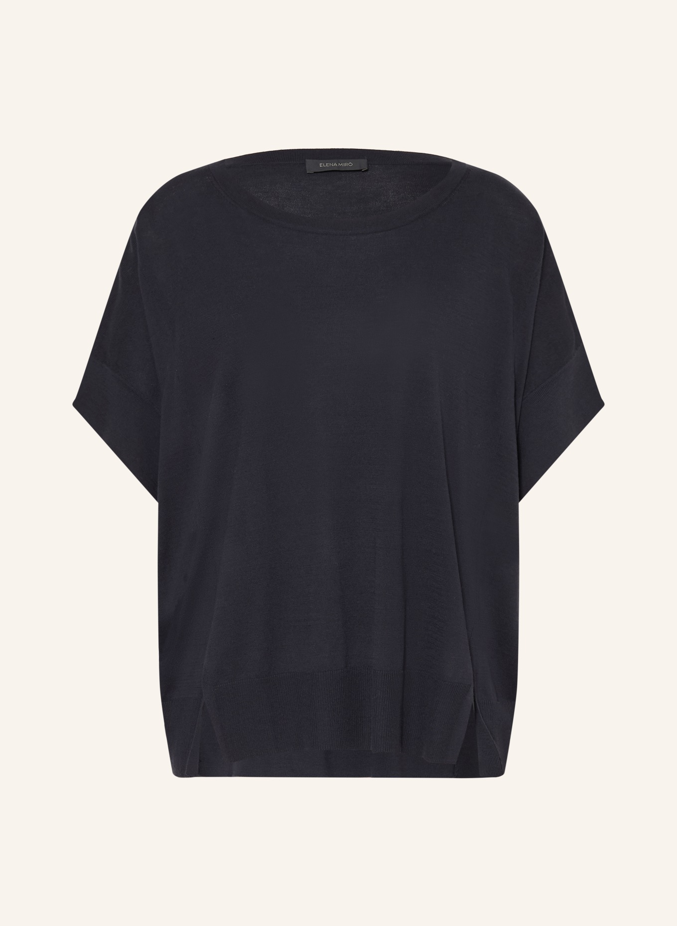 ELENA MIRO Gebreide trui: DONKERBLAUW