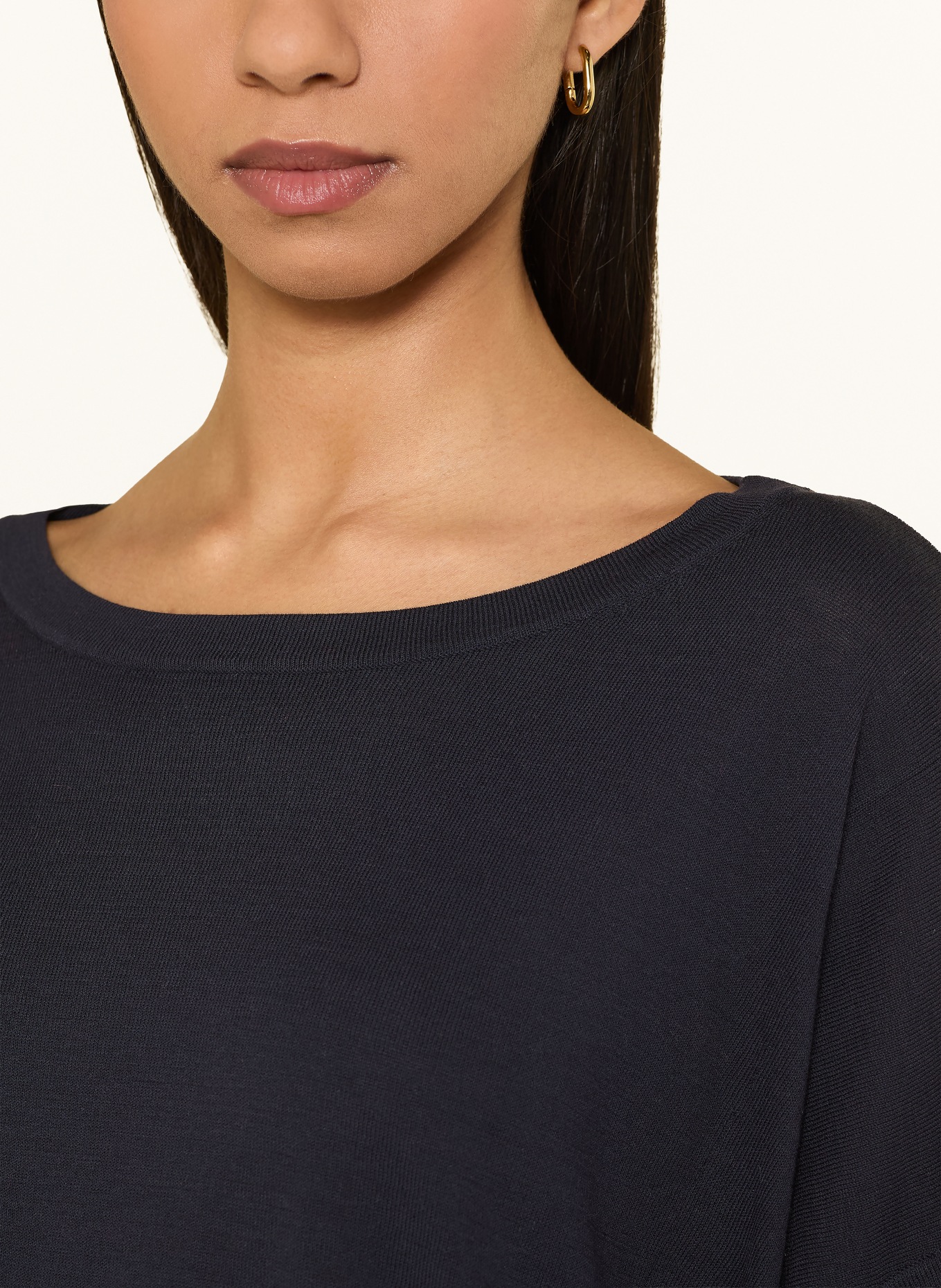 ELENA MIRO Gebreide trui: DONKERBLAUW