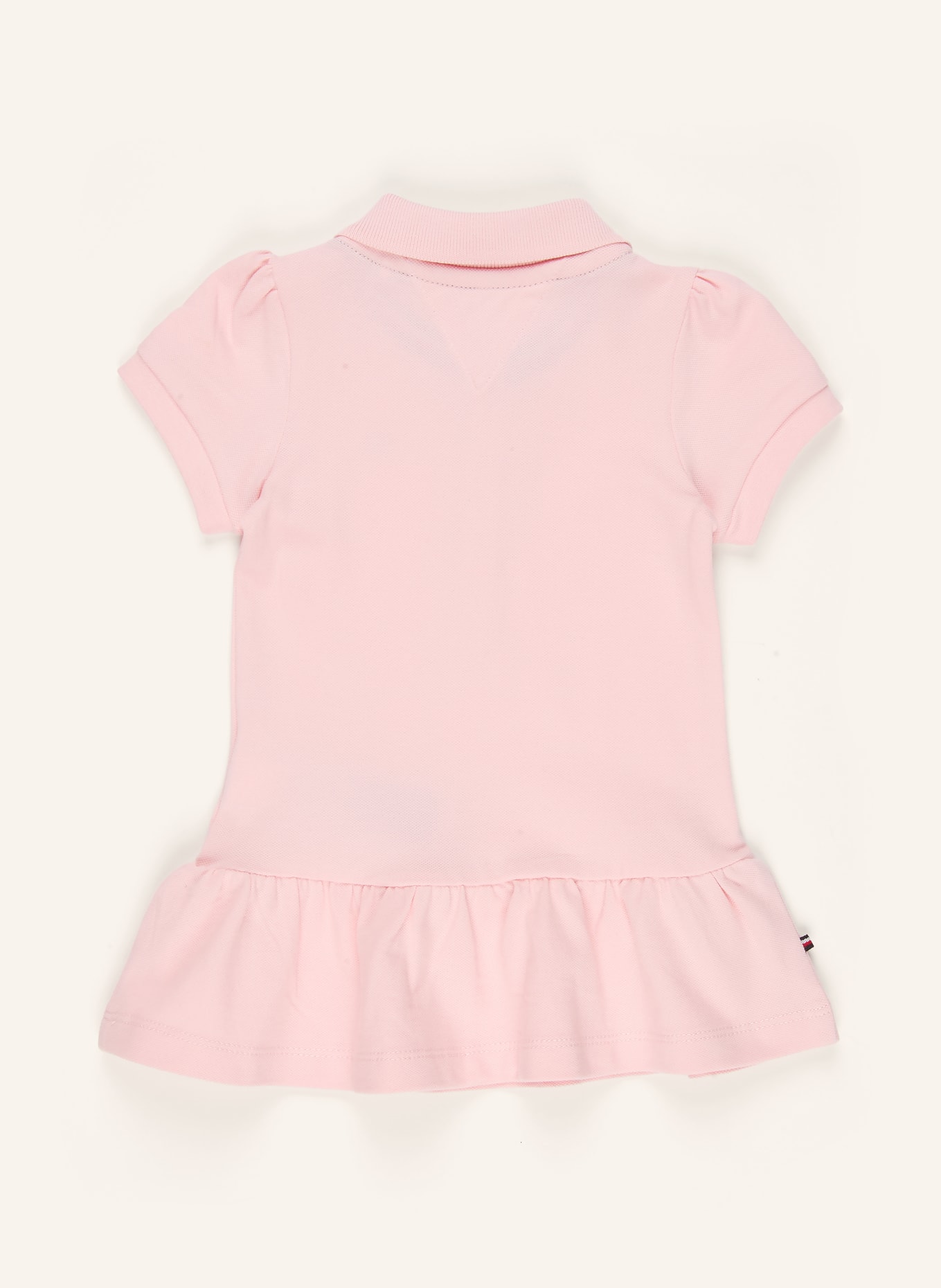 TOMMY HILFIGER Piqué-Polokleid mit Rüschen: HELLROSA