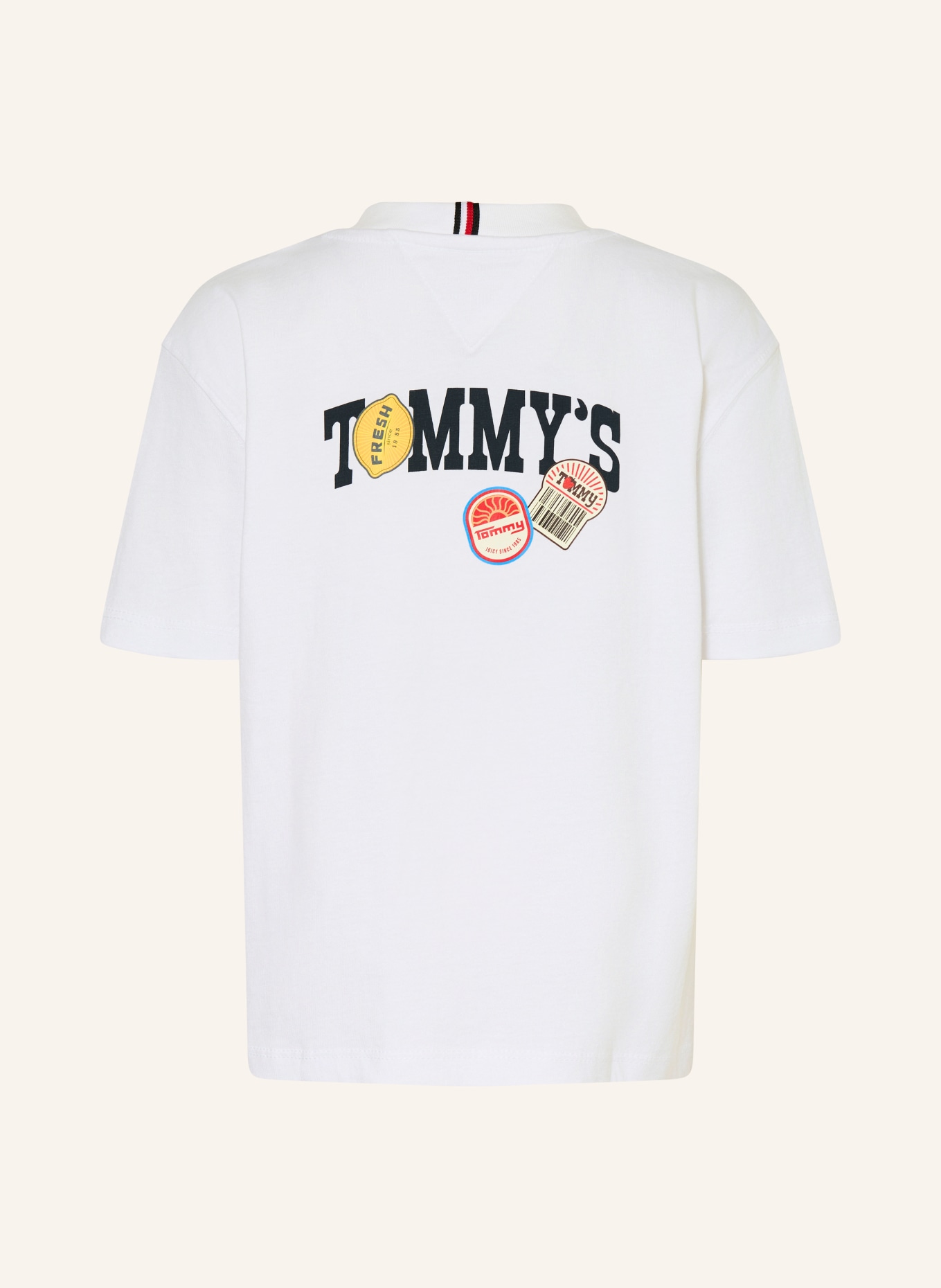 TOMMY HILFIGER T-Shirt: WEISS / GELB / SCHWARZ