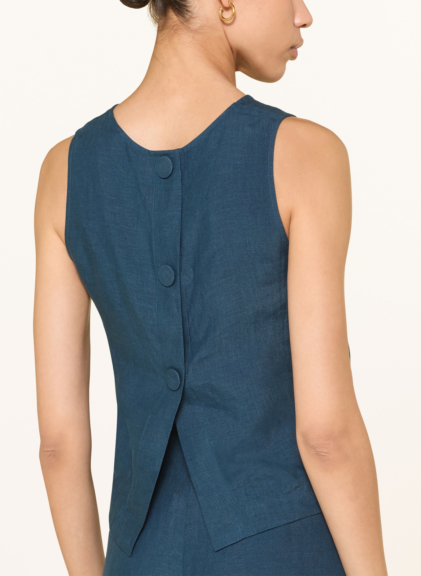 ERES Top en lin RAVIE: BLEU PÉTROLE