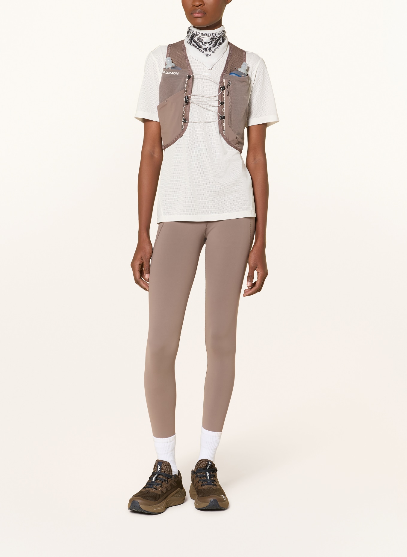 SALOMON GRAVEL SKIN 4 running vest: DUSKY PINK