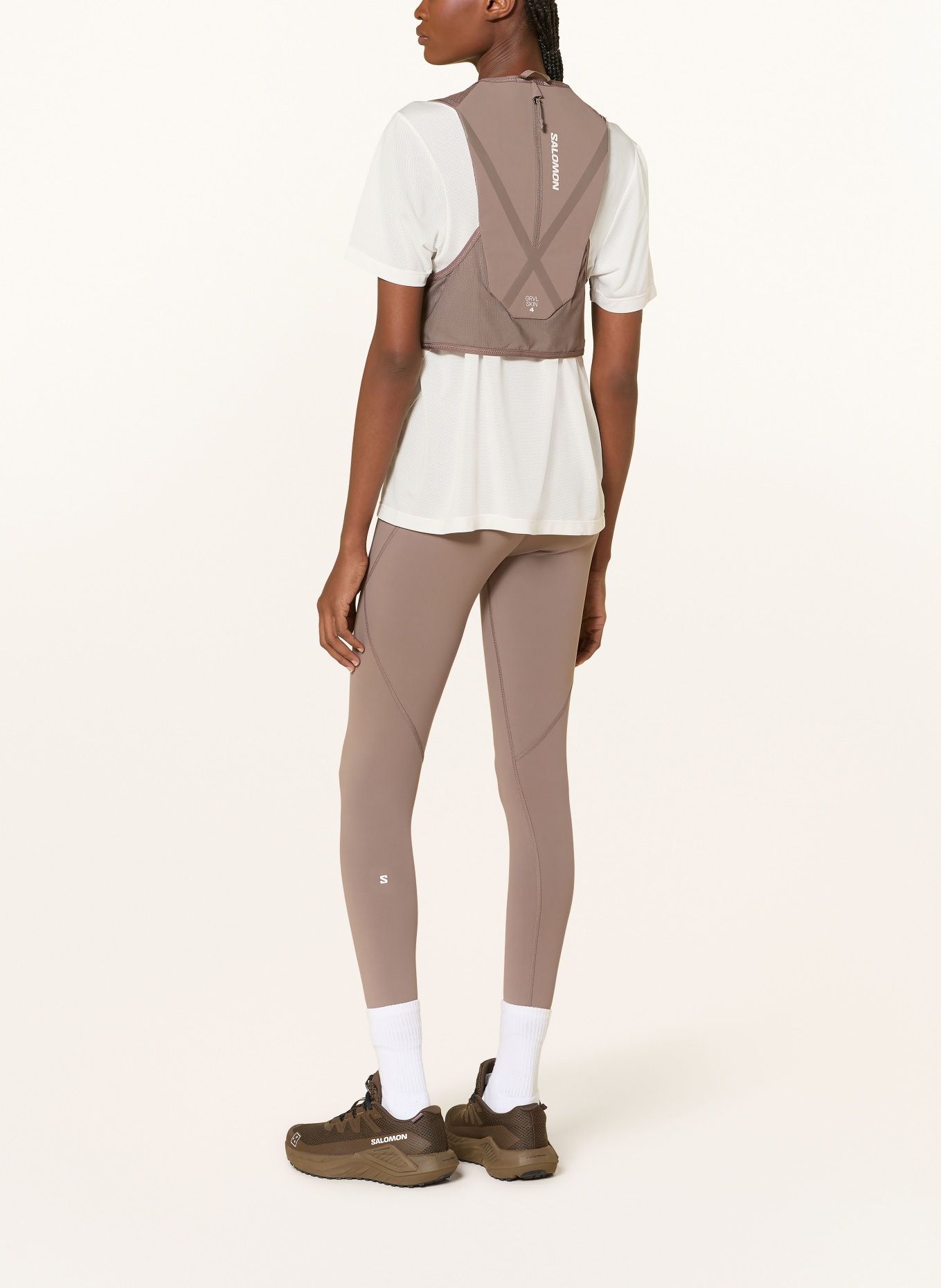 SALOMON GRAVEL SKIN 4 running vest: DUSKY PINK