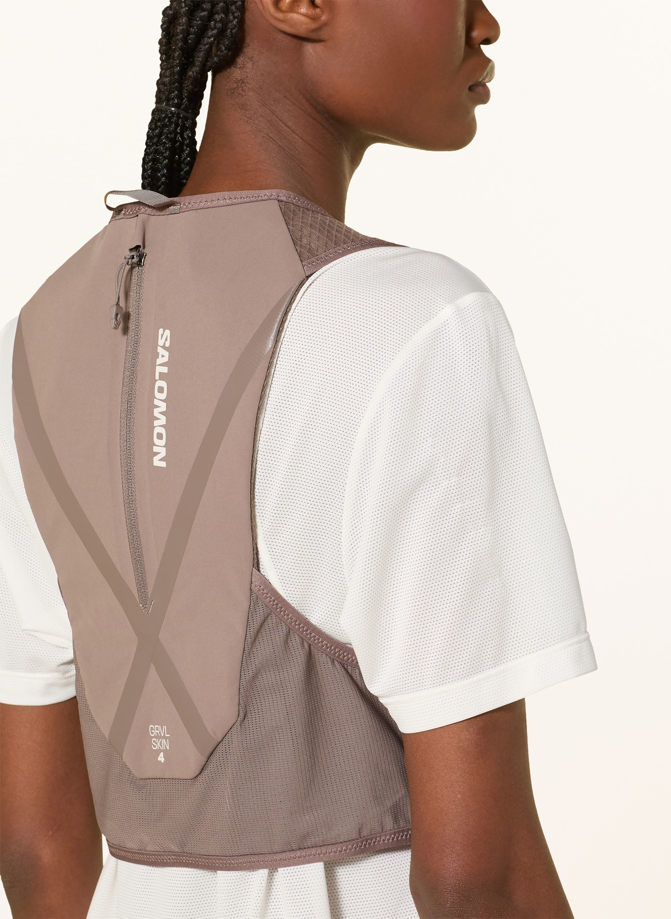 SALOMON GRAVEL SKIN 4 running vest: DUSKY PINK