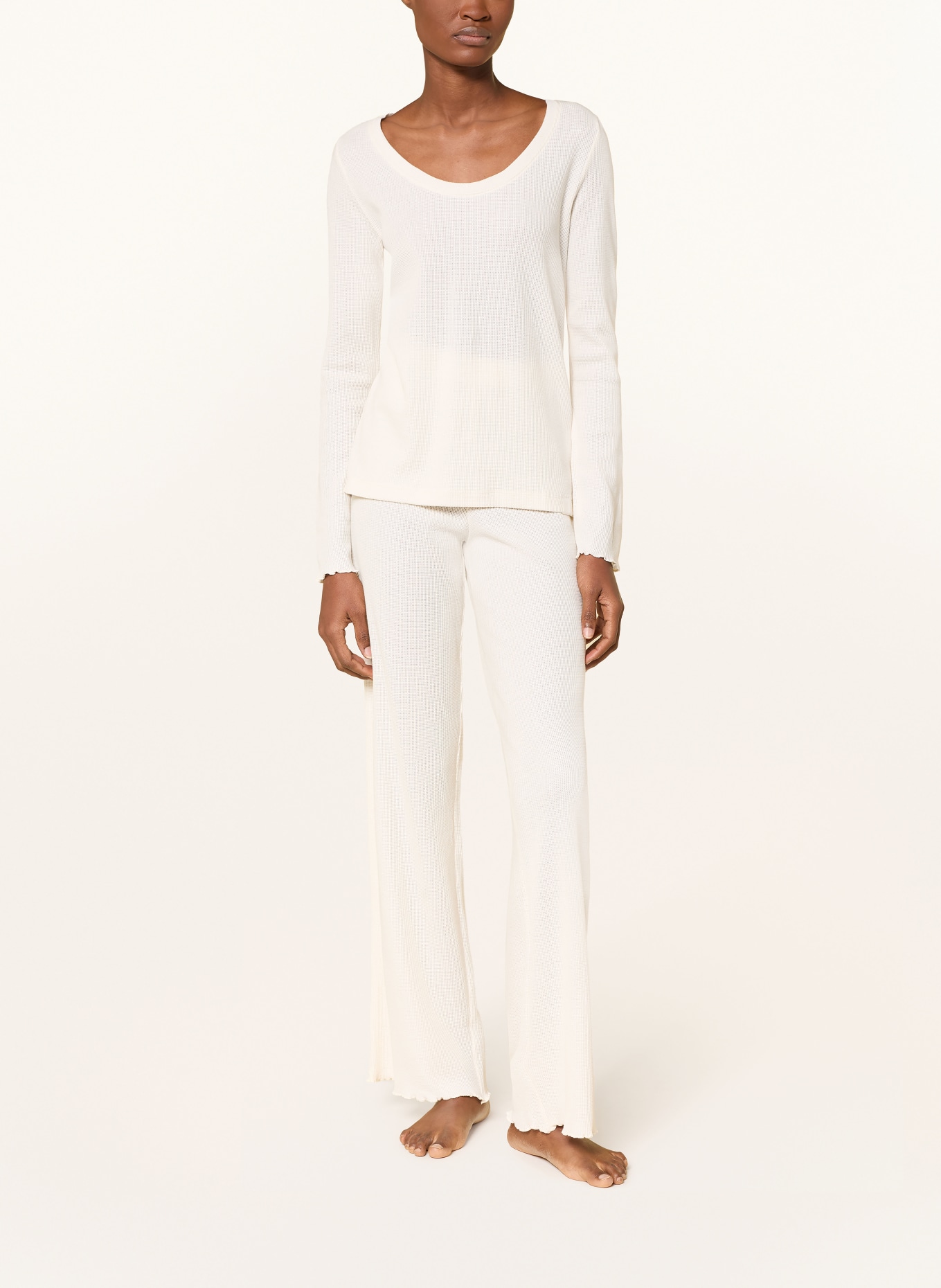 BOSS Pantalon de nuit COSY: CRÈME