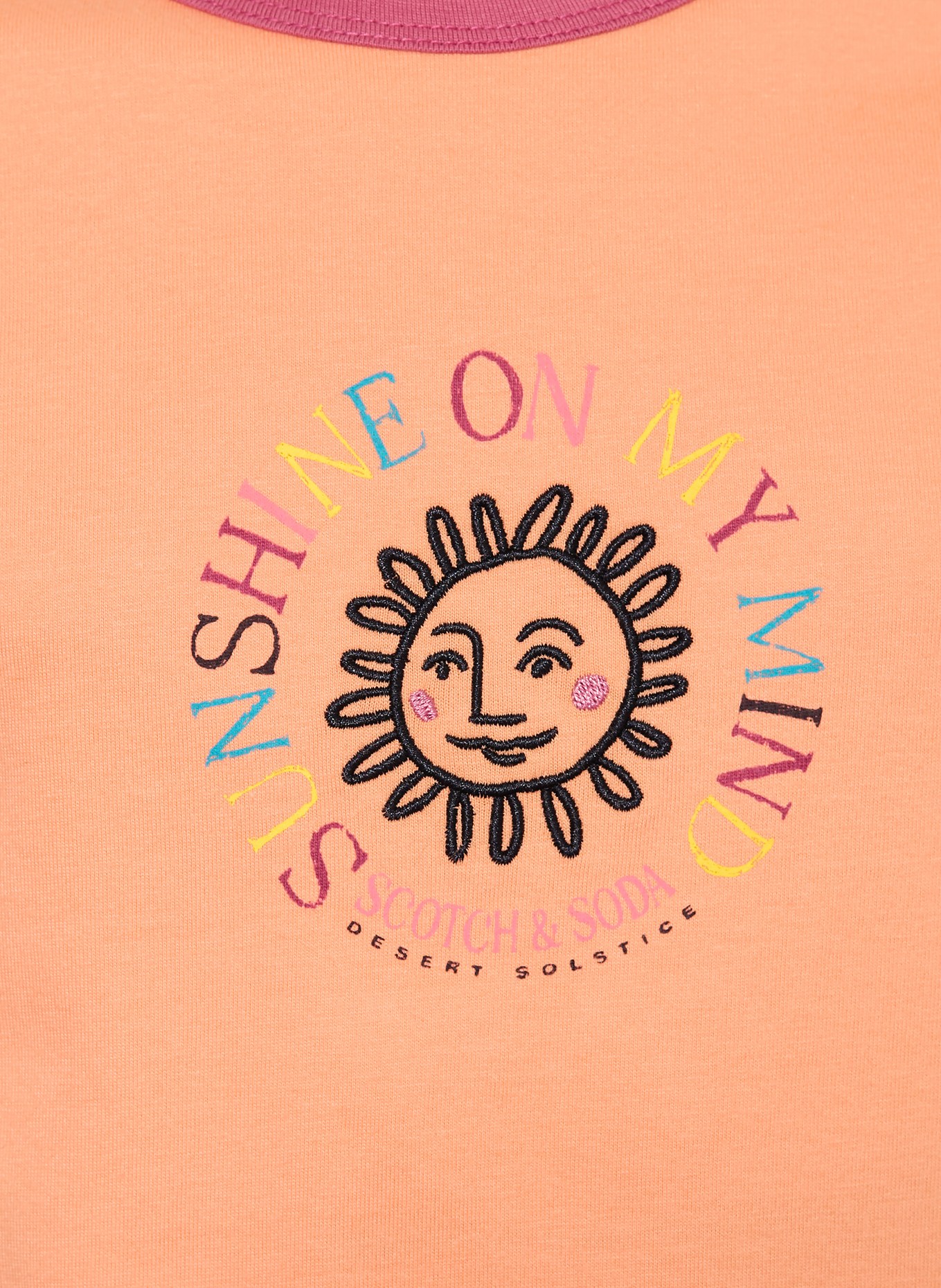 SCOTCH & SODA tričko: LOSOSOVÁ / FIALOVÁ