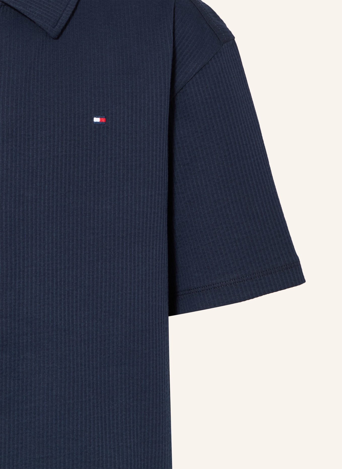 TOMMY HILFIGER Kurzarm-Hemd: DUNKELBLAU