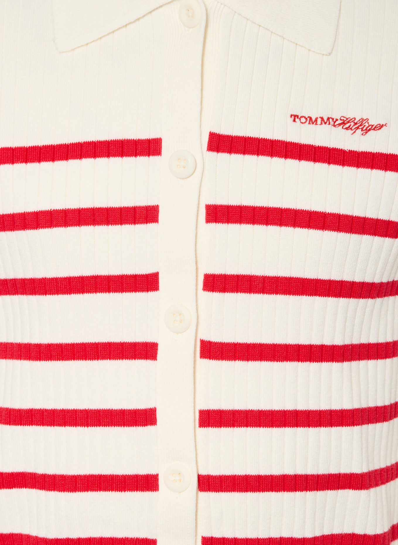 TOMMY HILFIGER cardigan: BLANC / ROUGE