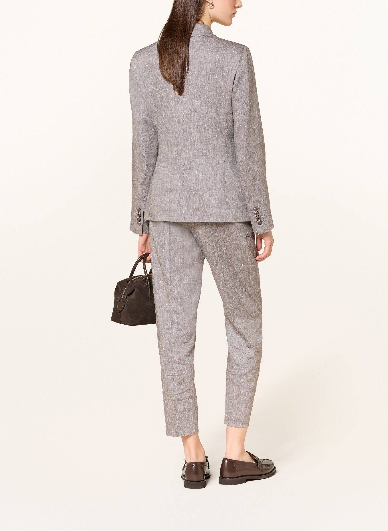 PESERICO Blazer mit Leinen: GRAU