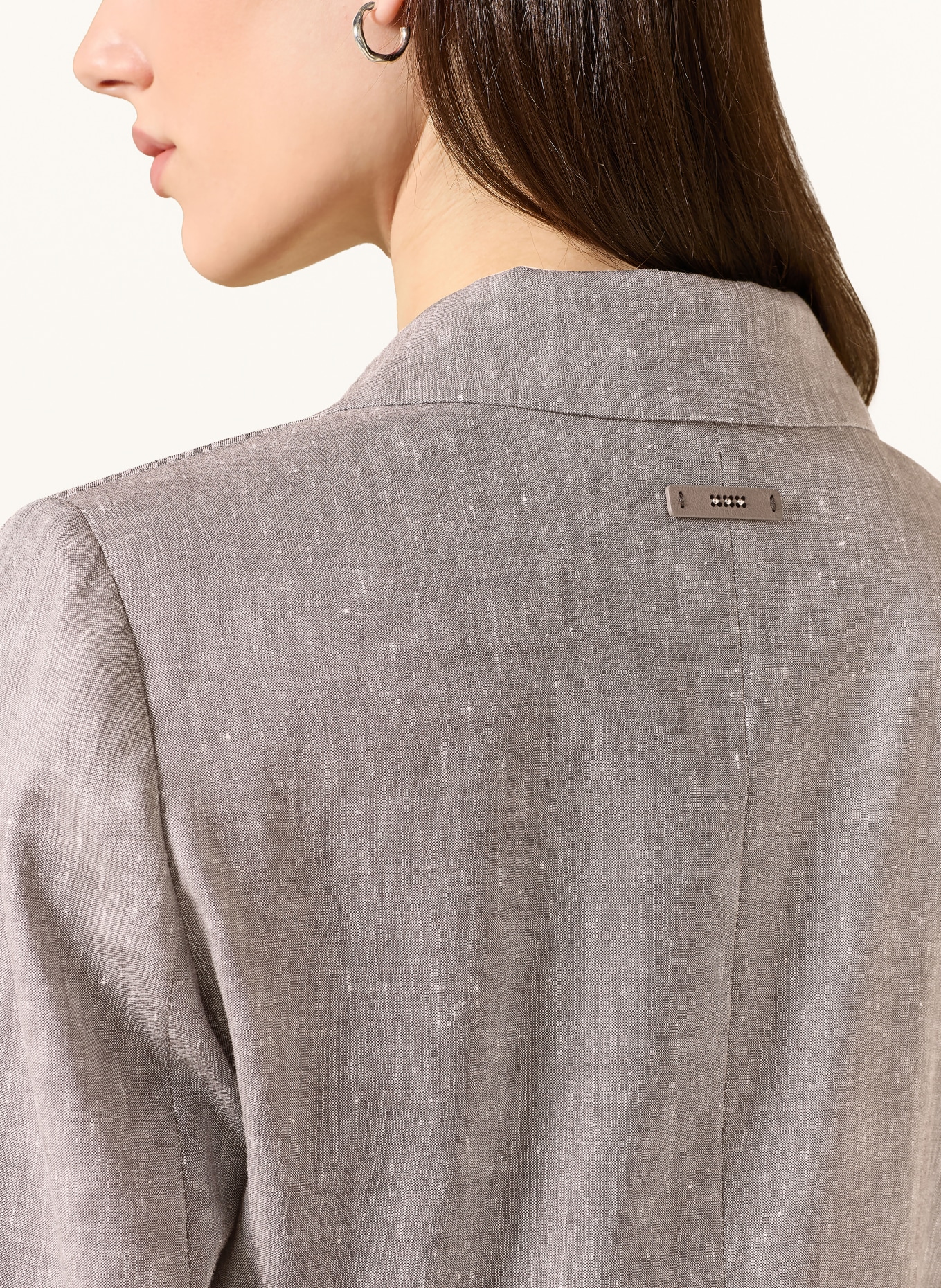 PESERICO Blazer mit Leinen: GRAU