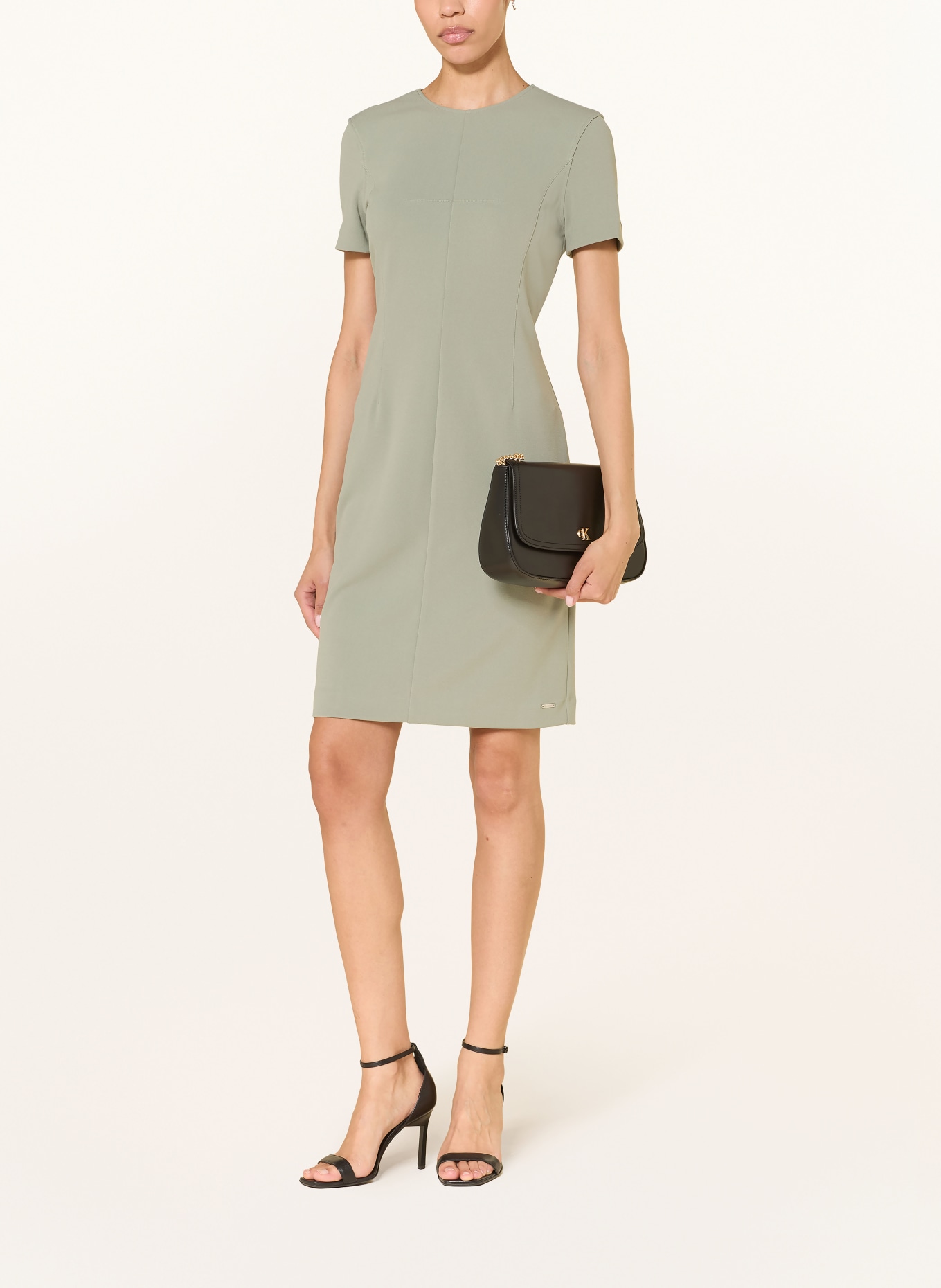 Calvin Klein etuiové šaty: SVĚTLE ZELENÁ