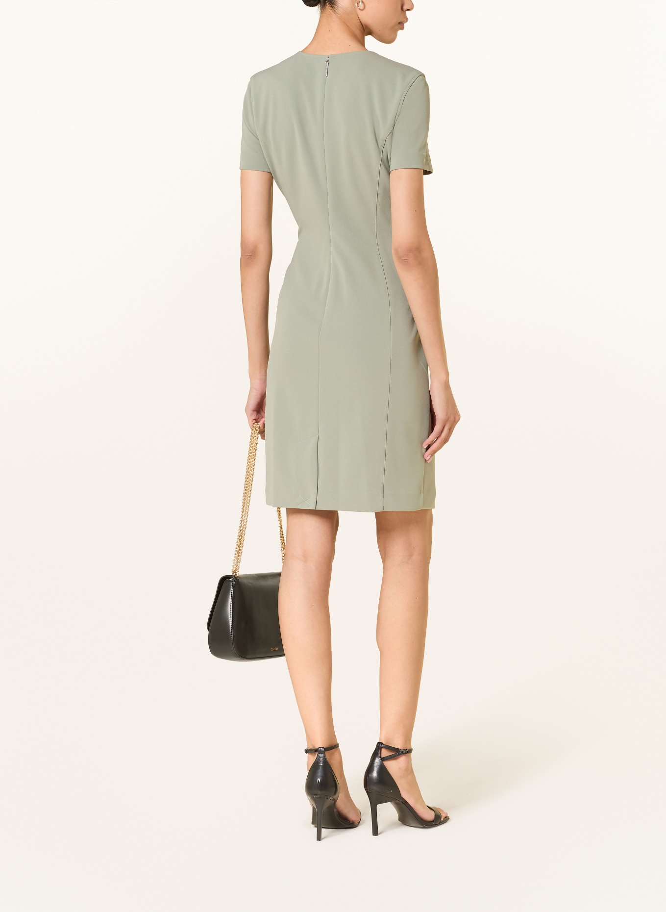 Calvin Klein etuiové šaty: SVĚTLE ZELENÁ