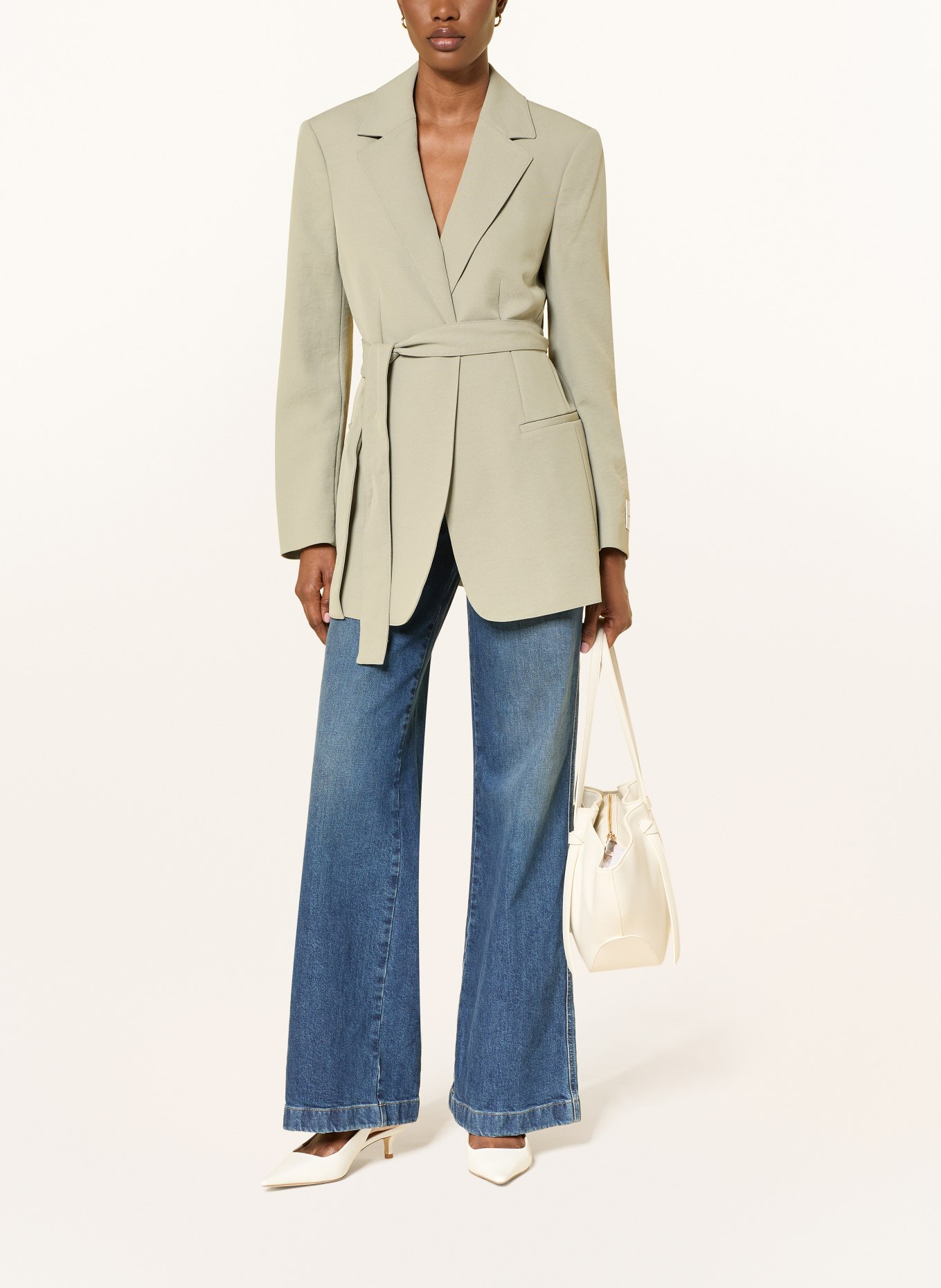 Calvin Klein dlouhý sako: SVĚTLE ZELENÁ