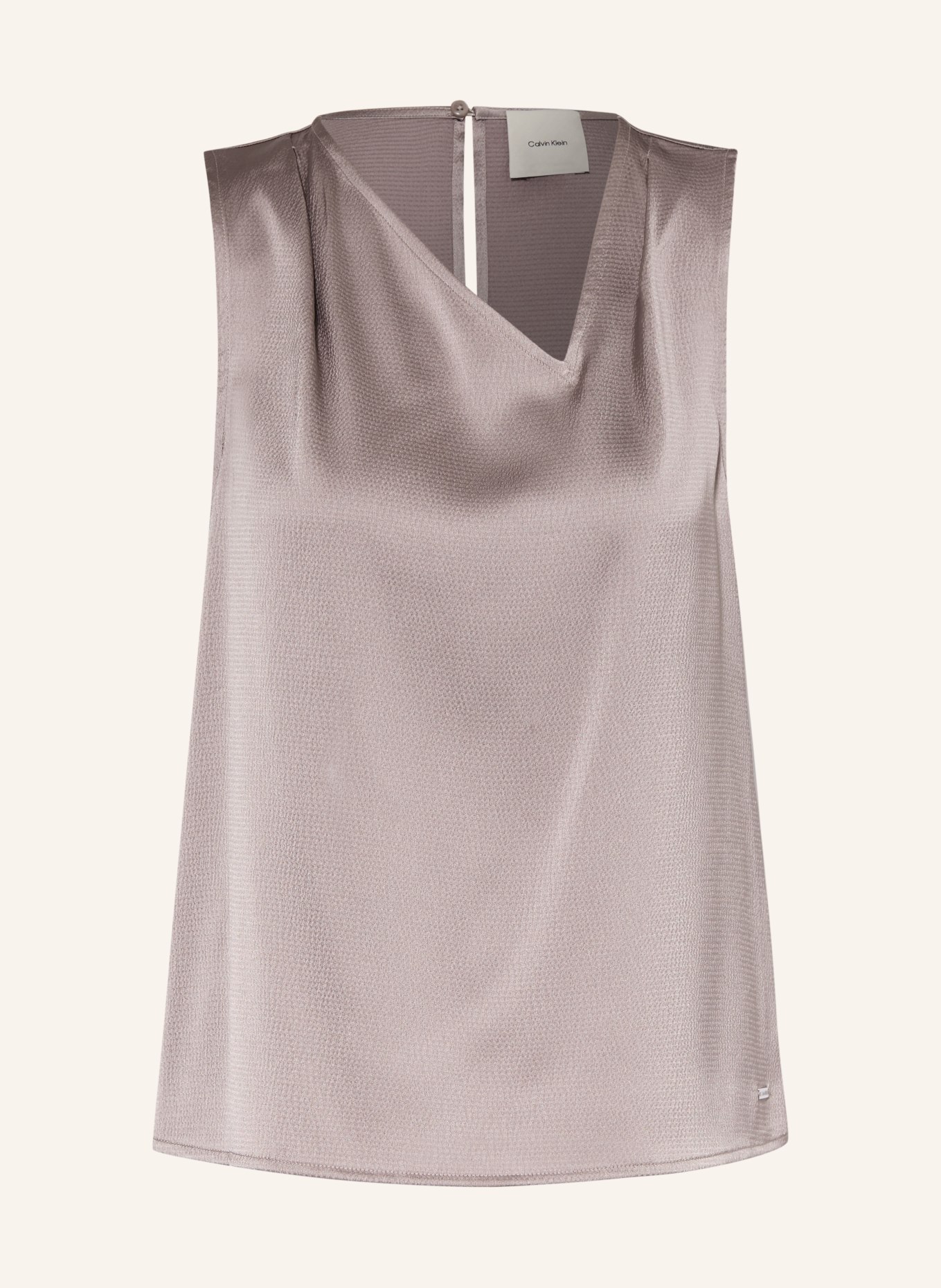 Calvin Klein satijnen top: ROSÉ