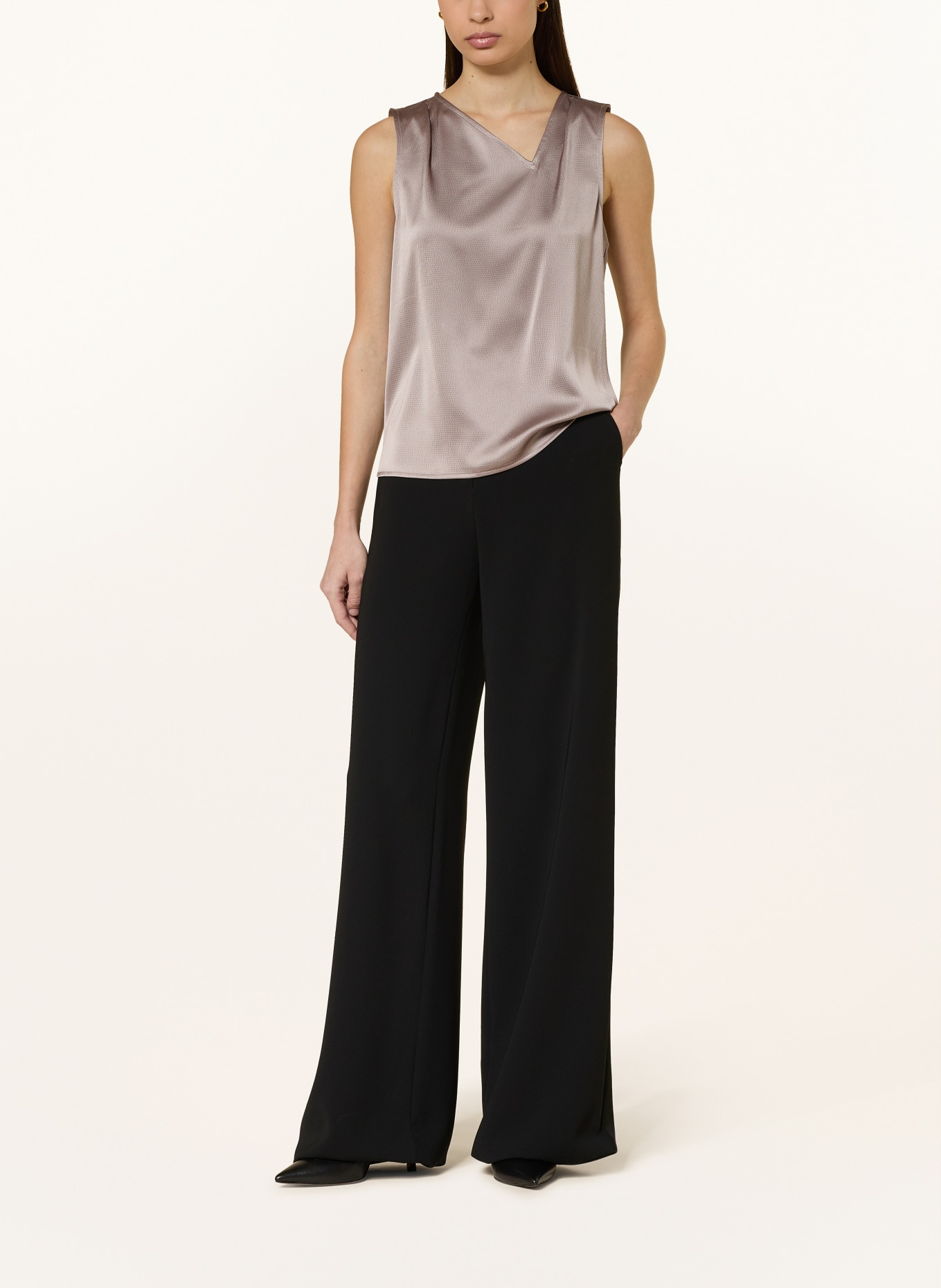 Calvin Klein satijnen top: ROSÉ