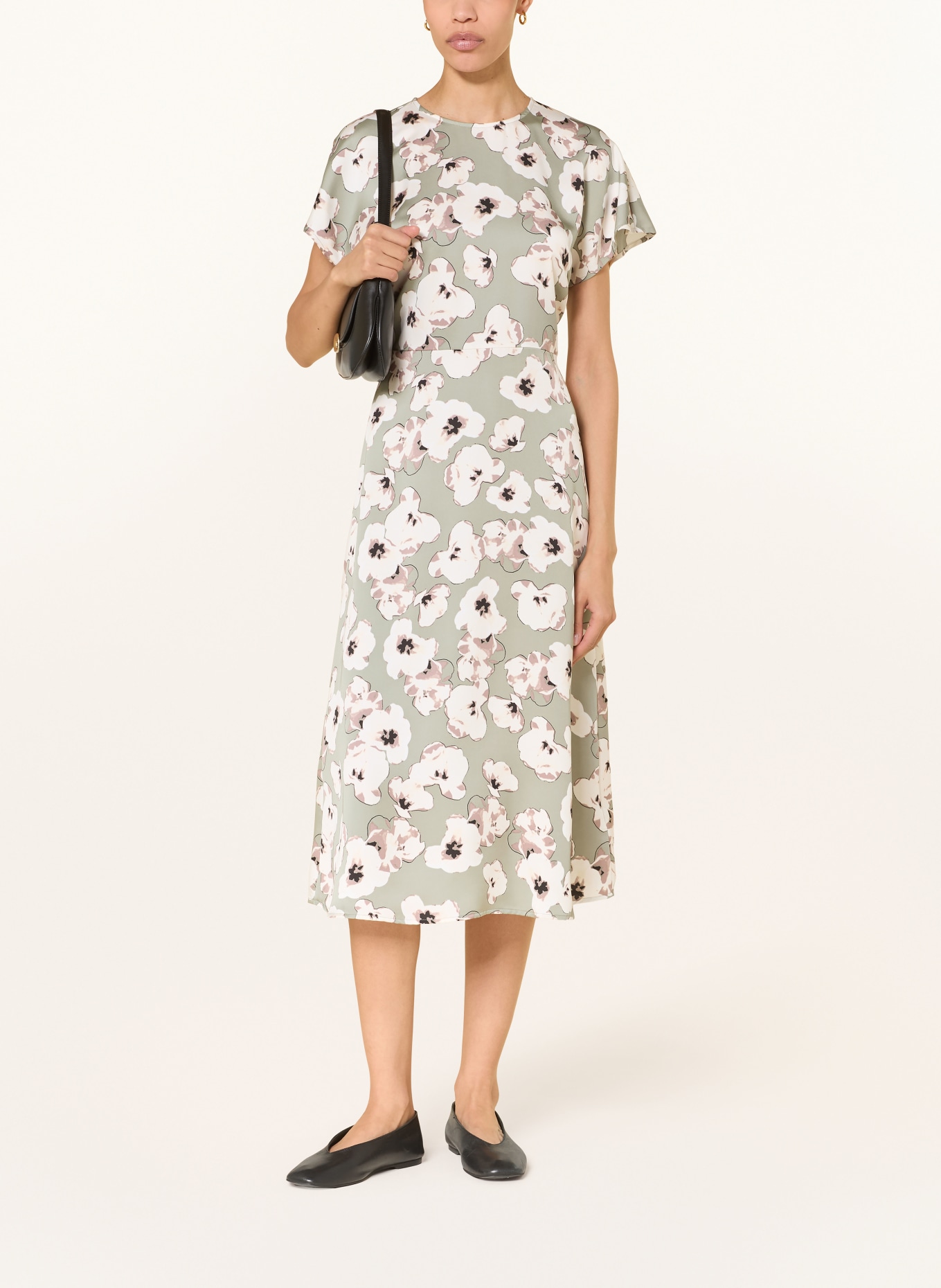 Calvin Klein robe en satin: VERT CLAIR / TAUPE / BLANC