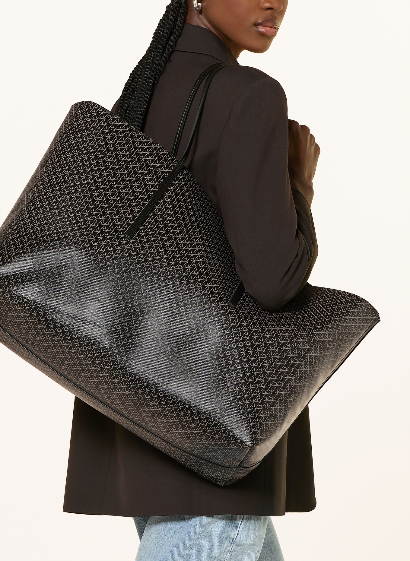 Calvin Klein Torba z kieszenią: CZARNY / BEŻOWY