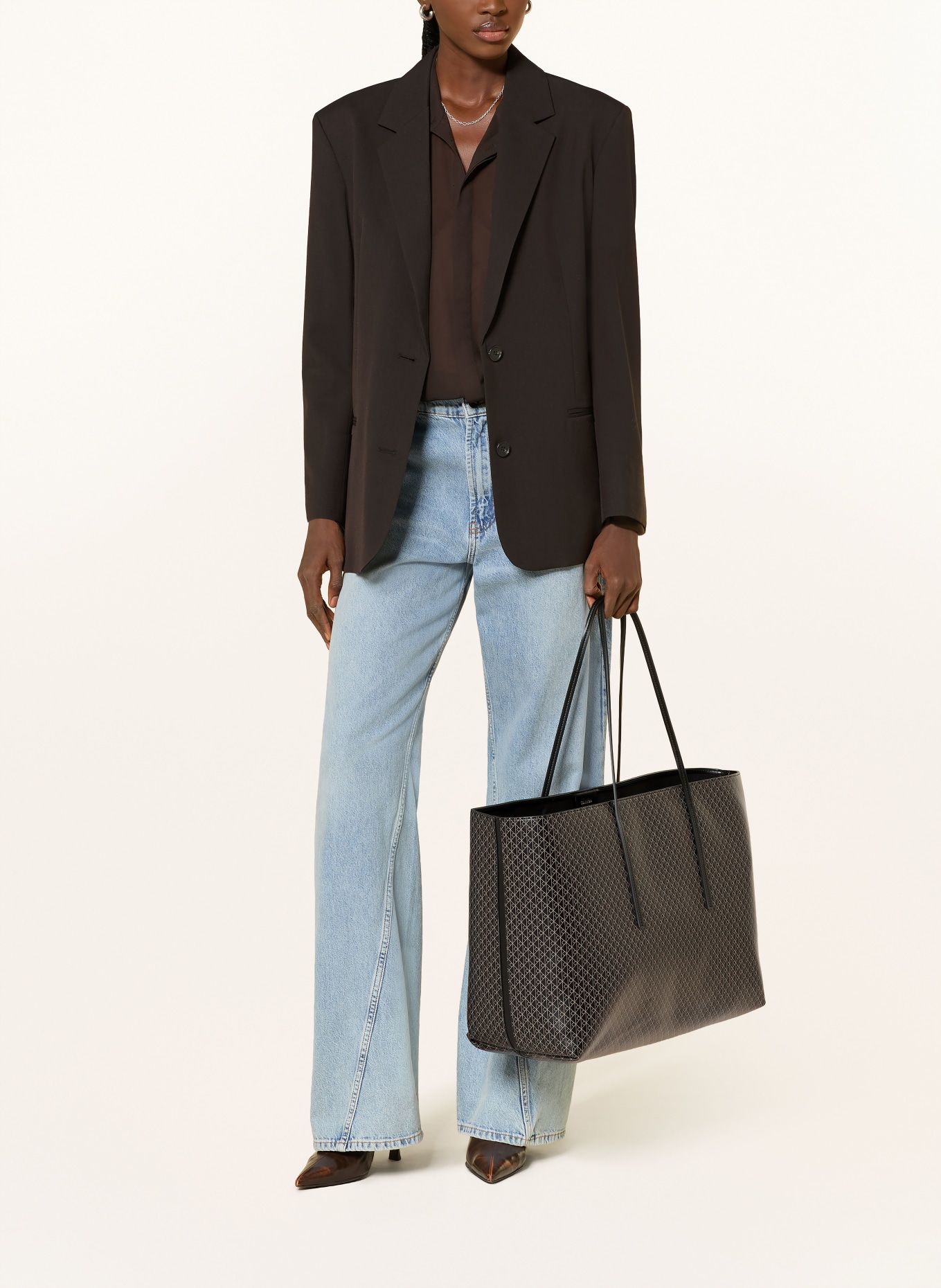 Calvin Klein Torba z kieszenią: CZARNY / BEŻOWY