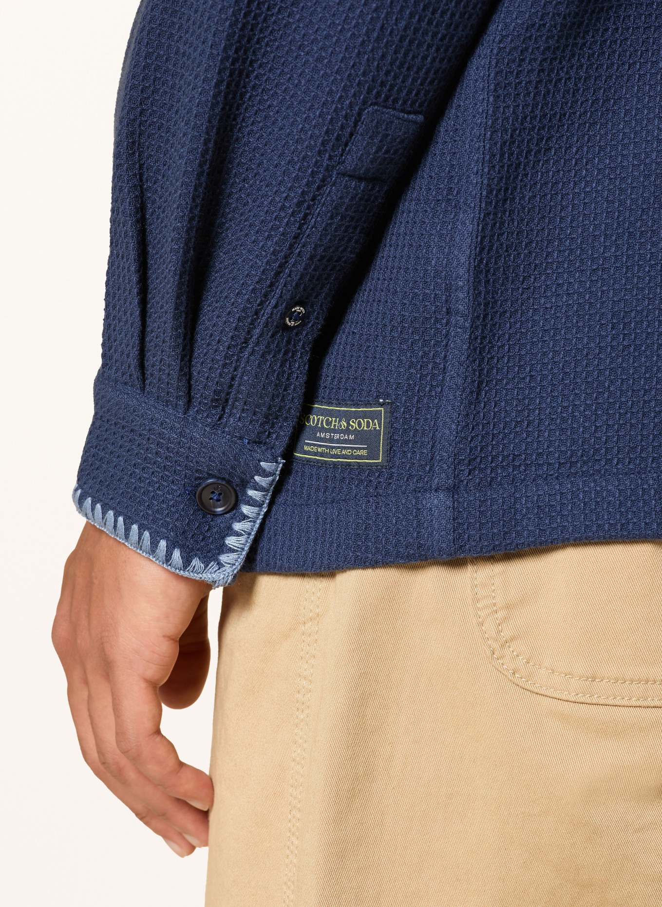 SCOTCH & SODA Overjacket: DUNKELBLAU / HELLBLAU