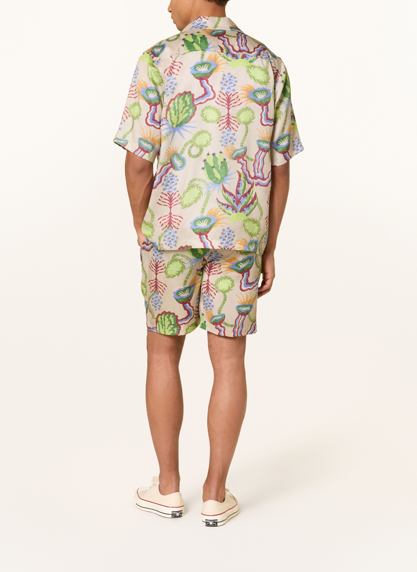 SCOTCH & SODA Resorthemd Relaxed Fit: GRÜN / DUNKELROT / BLAU