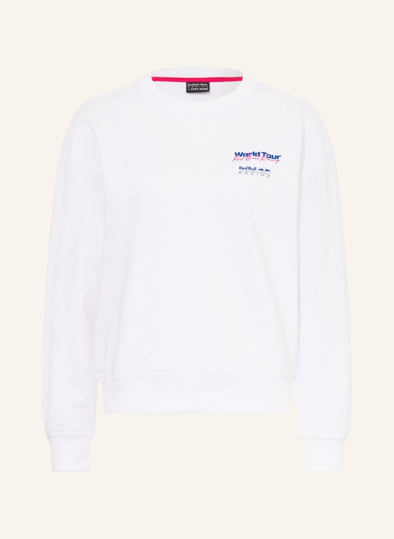 Red Bull RACING x PEPE JEANS Sweatshirt: WIT / ROZE / BLAUW