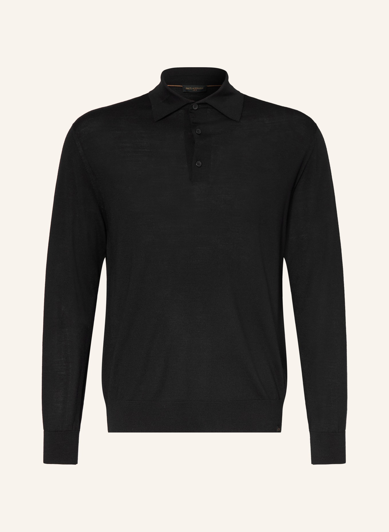 PAUL & SHARK Polo en maille Regular Fit en laine mérinos: NOIR