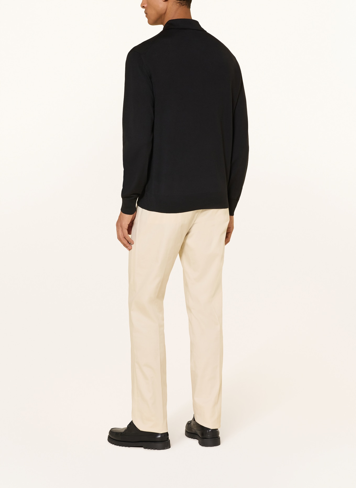 PAUL & SHARK Polo en maille Regular Fit en laine mérinos: NOIR