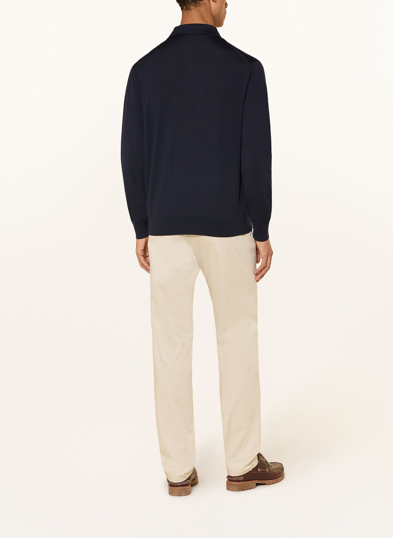 PAUL & SHARK Polo en maille Regular Fit en laine mérinos: BLEU FONCÉ