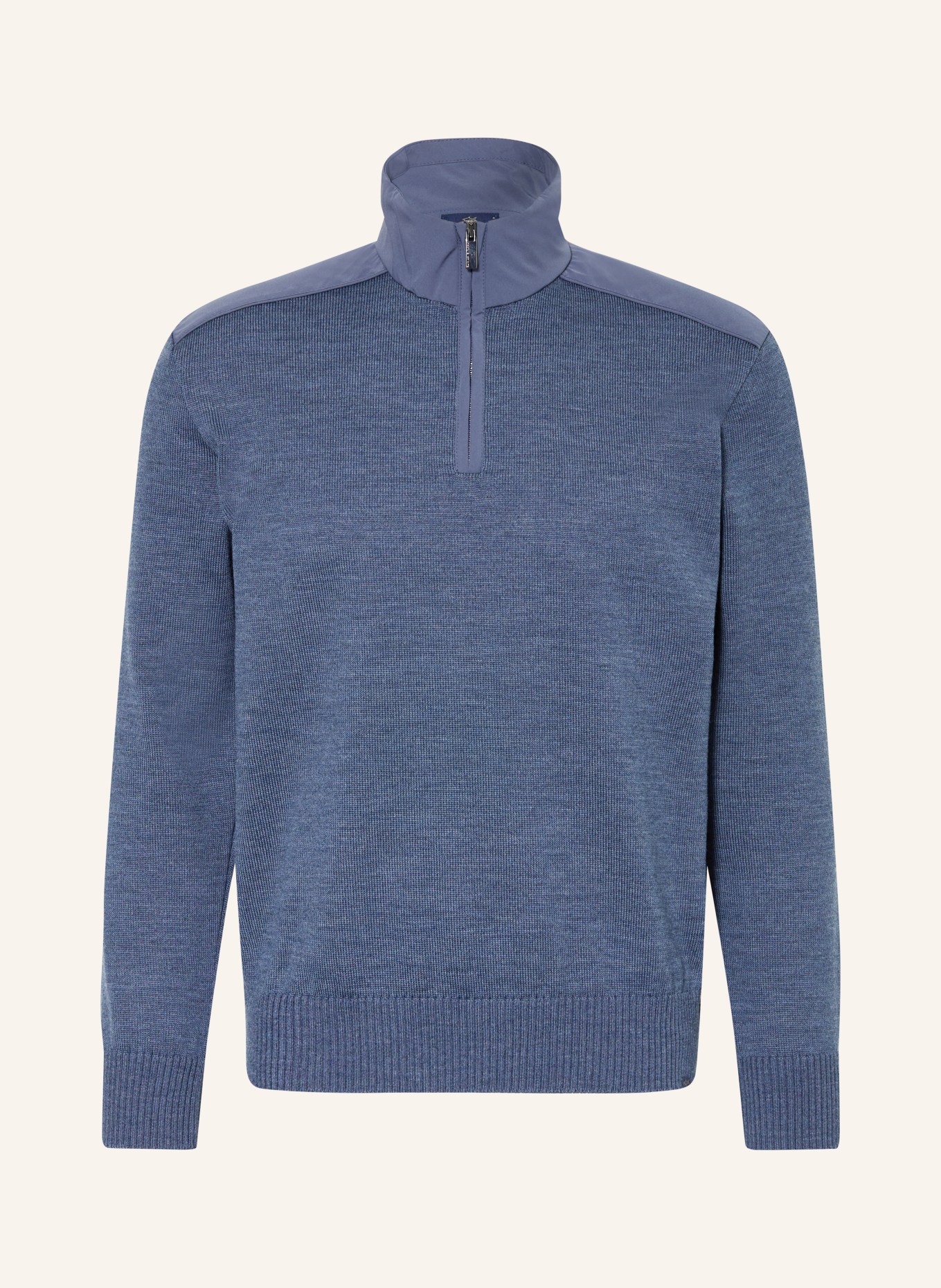 PAUL & SHARK Troyer in een mix van materialen: BLAUW