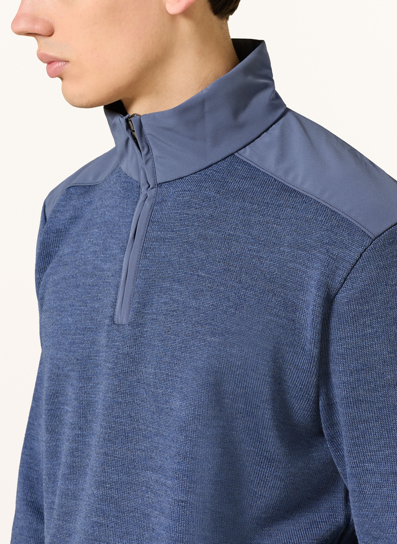 PAUL & SHARK Troyer in een mix van materialen: BLAUW