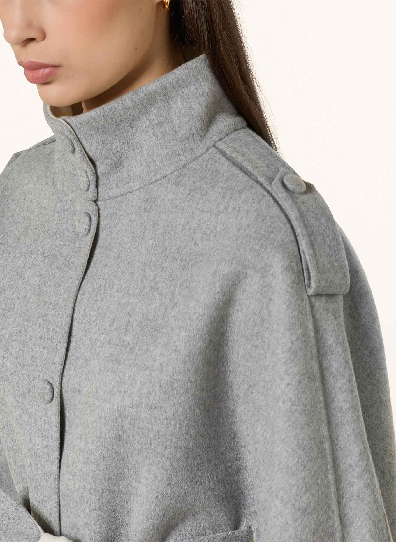 Mackage Wollen jas HENRIETTA met 3/4-mouwen: GRIJS