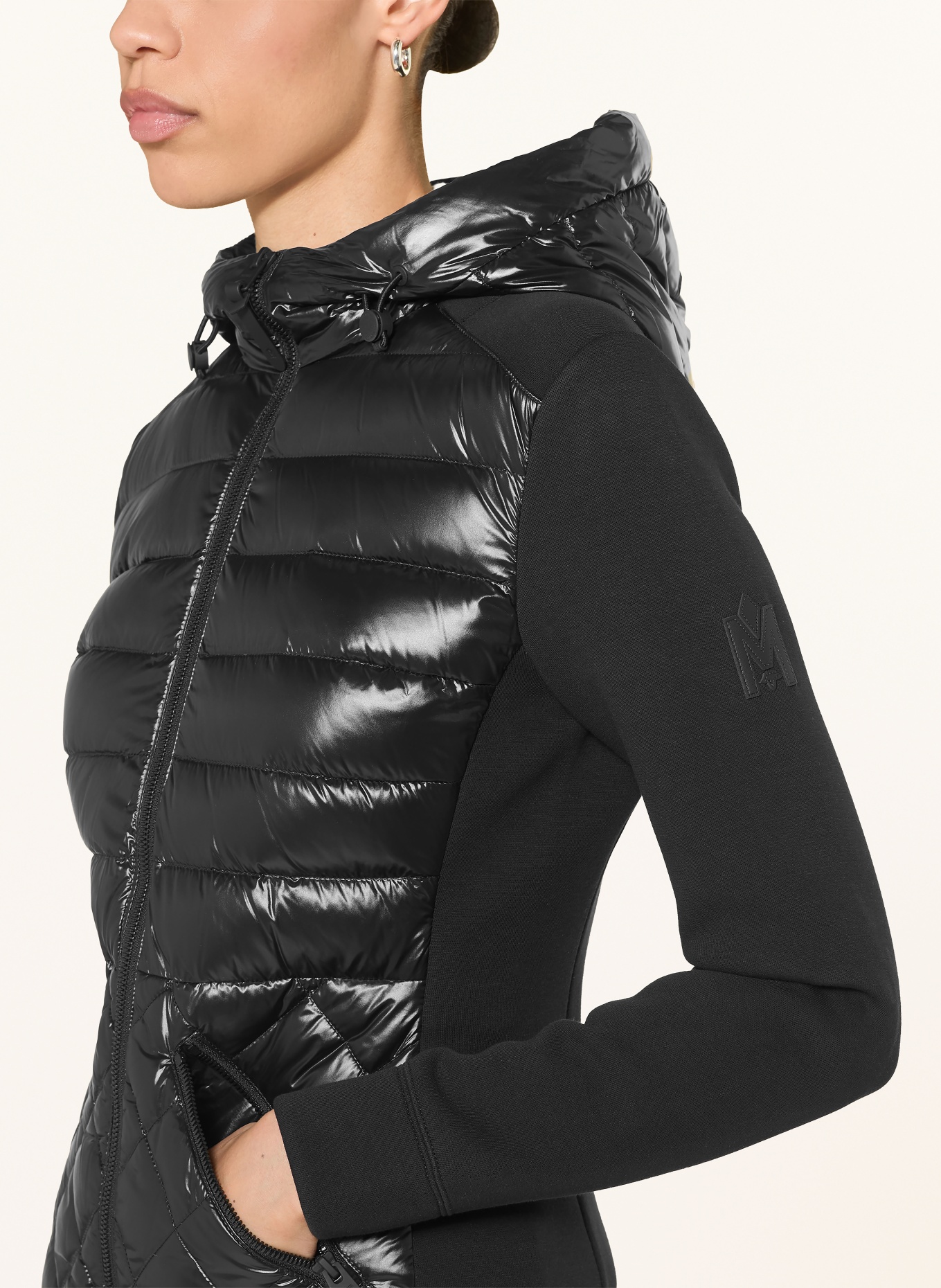 Mackage AGATHA-donsjack van gemengde materialen: ZWART