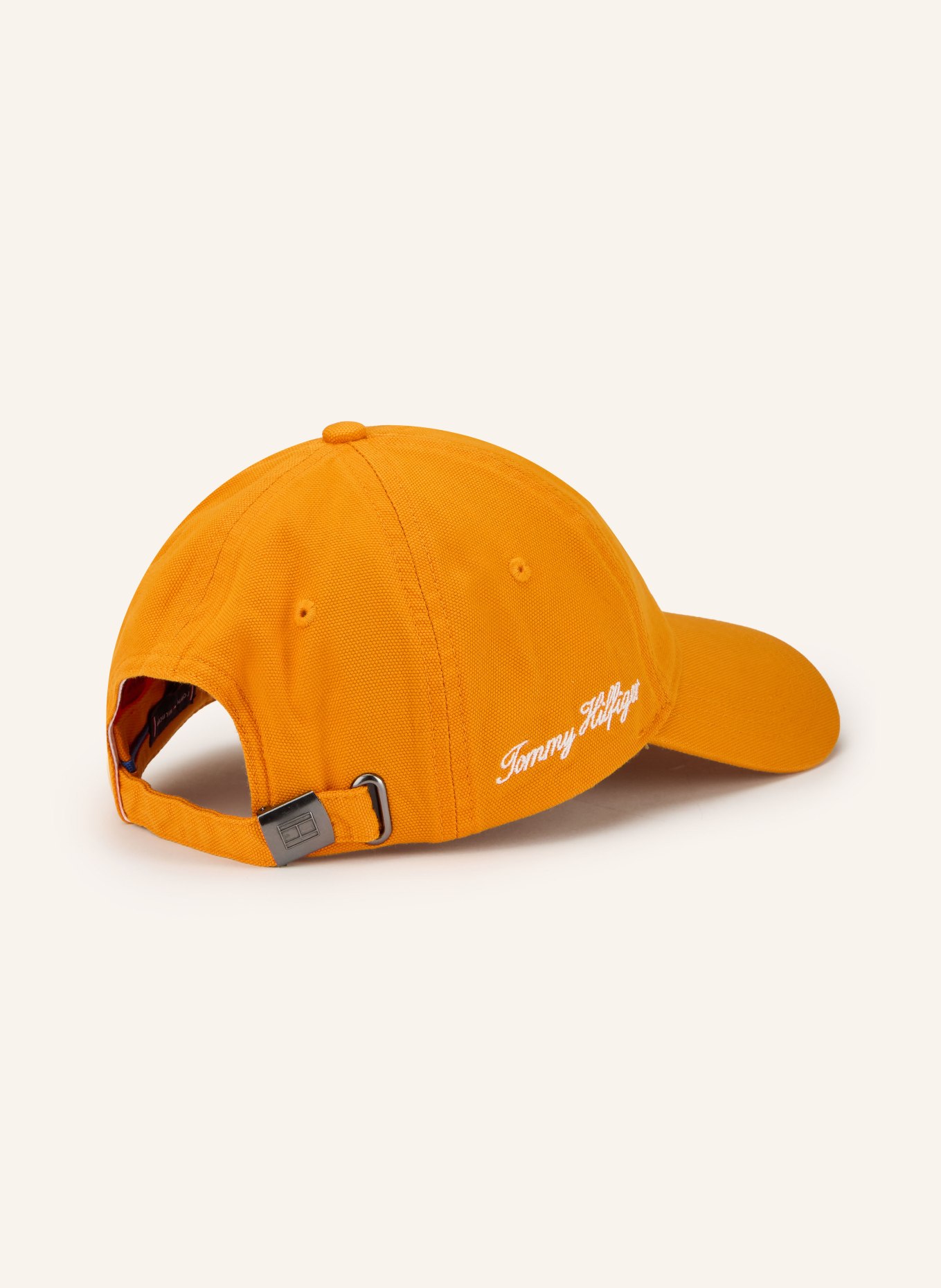 TOMMY HILFIGER Cap: ORANGE / WEISS
